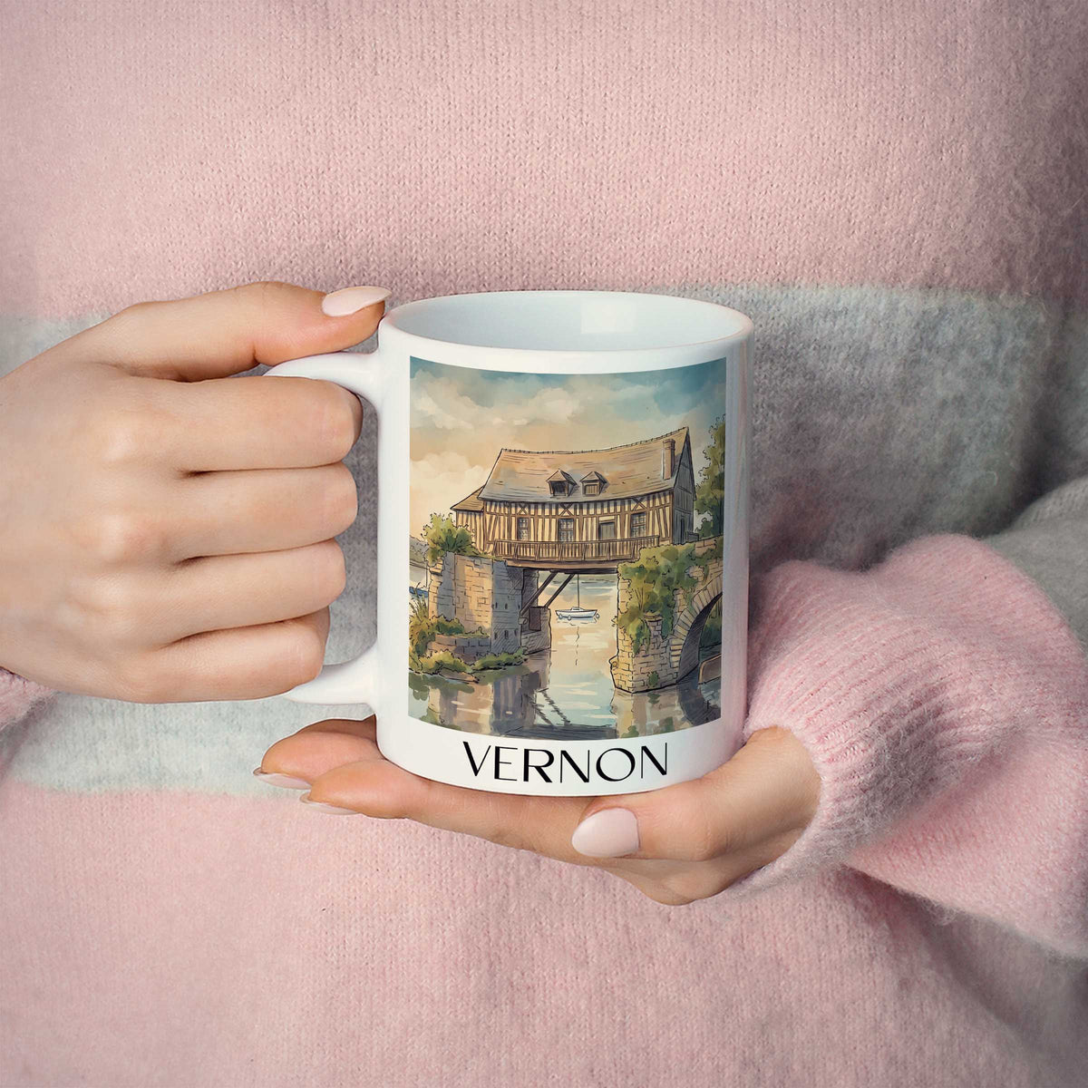 vernon-vallée-de-la-seine-frankreich-kaffeebecher-aquarell
