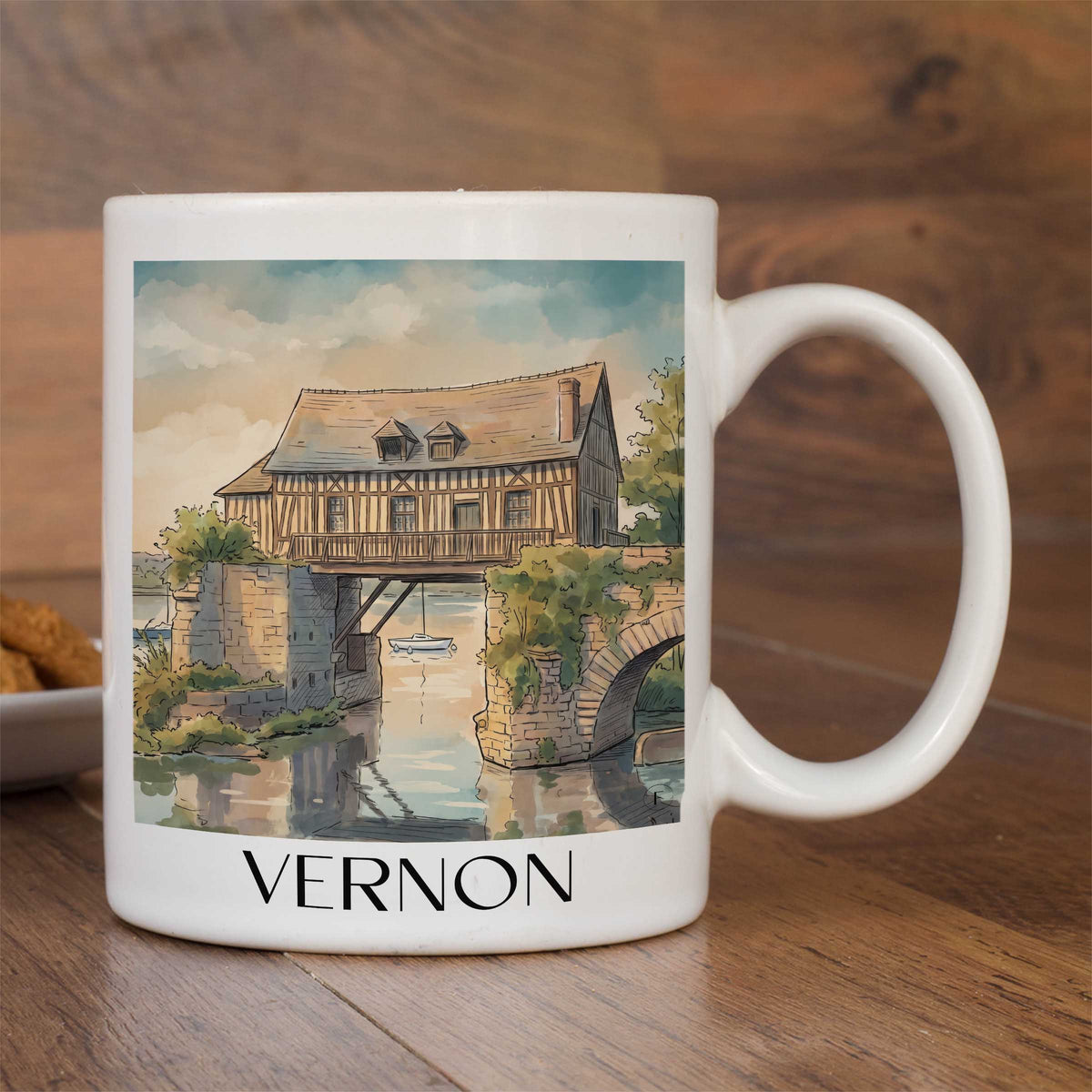 vernon-vallée-de-la-seine-frankreich-kaffeebecher-aquarell