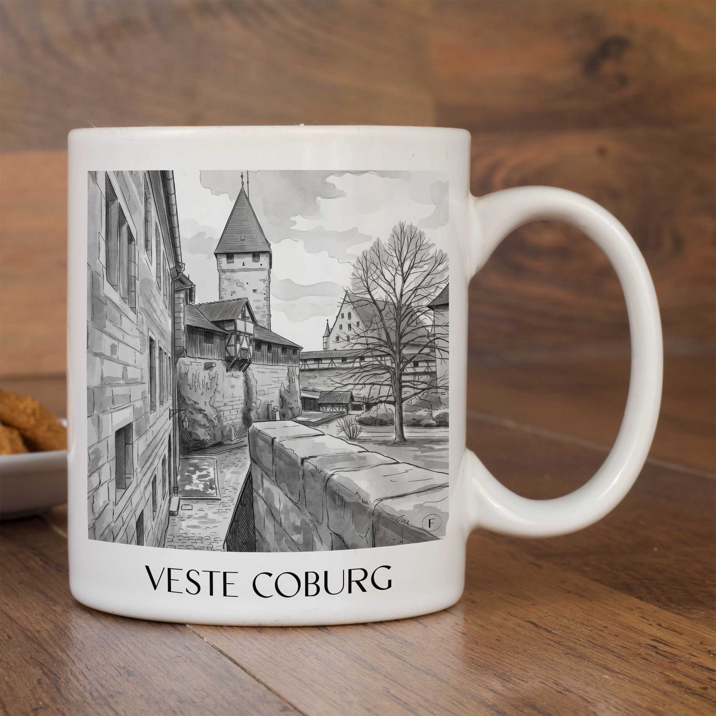 veste-coburg-deutschland-kaffeebecher-aquarell-schwarz-weiss