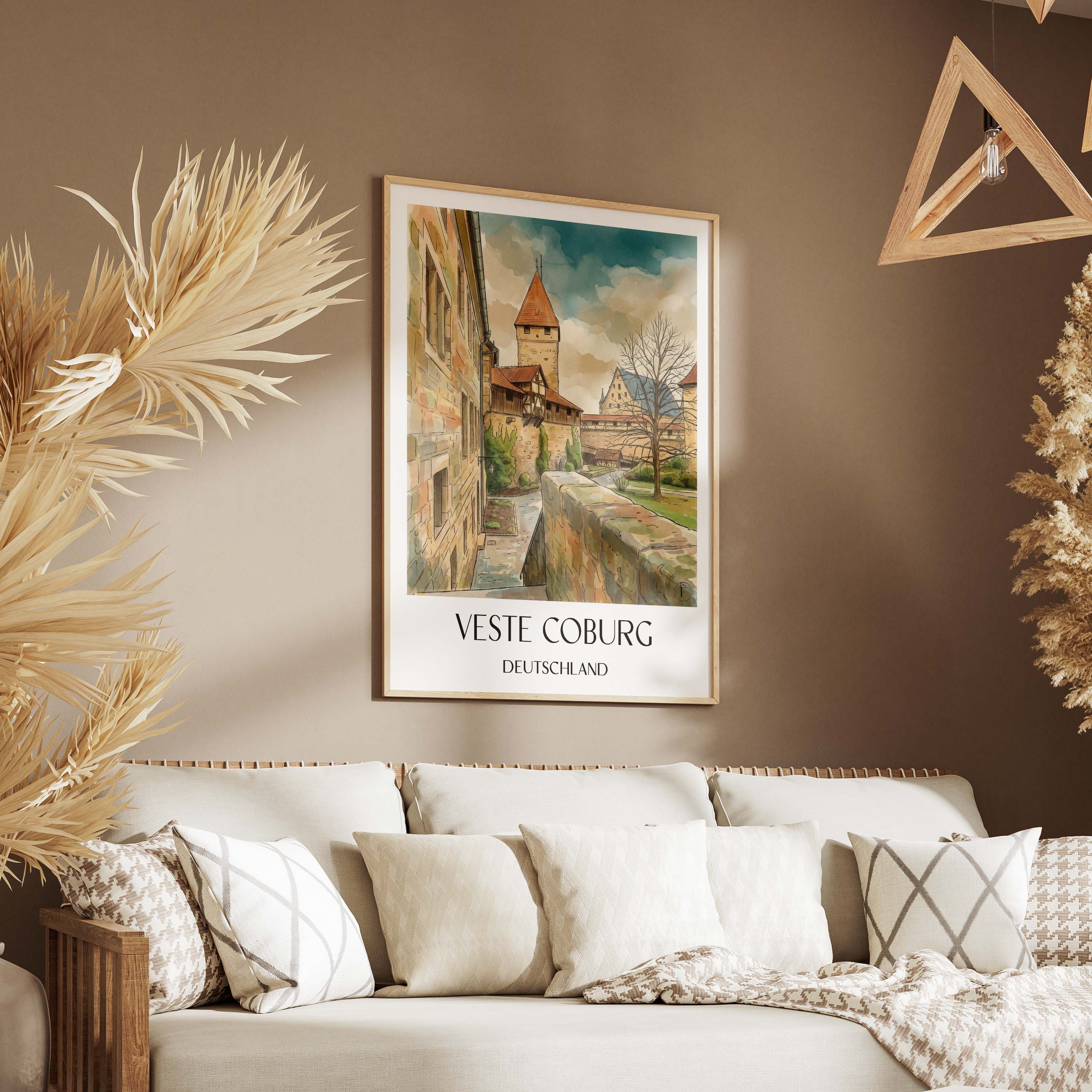 veste-coburg-deutschland-poster-aquarell