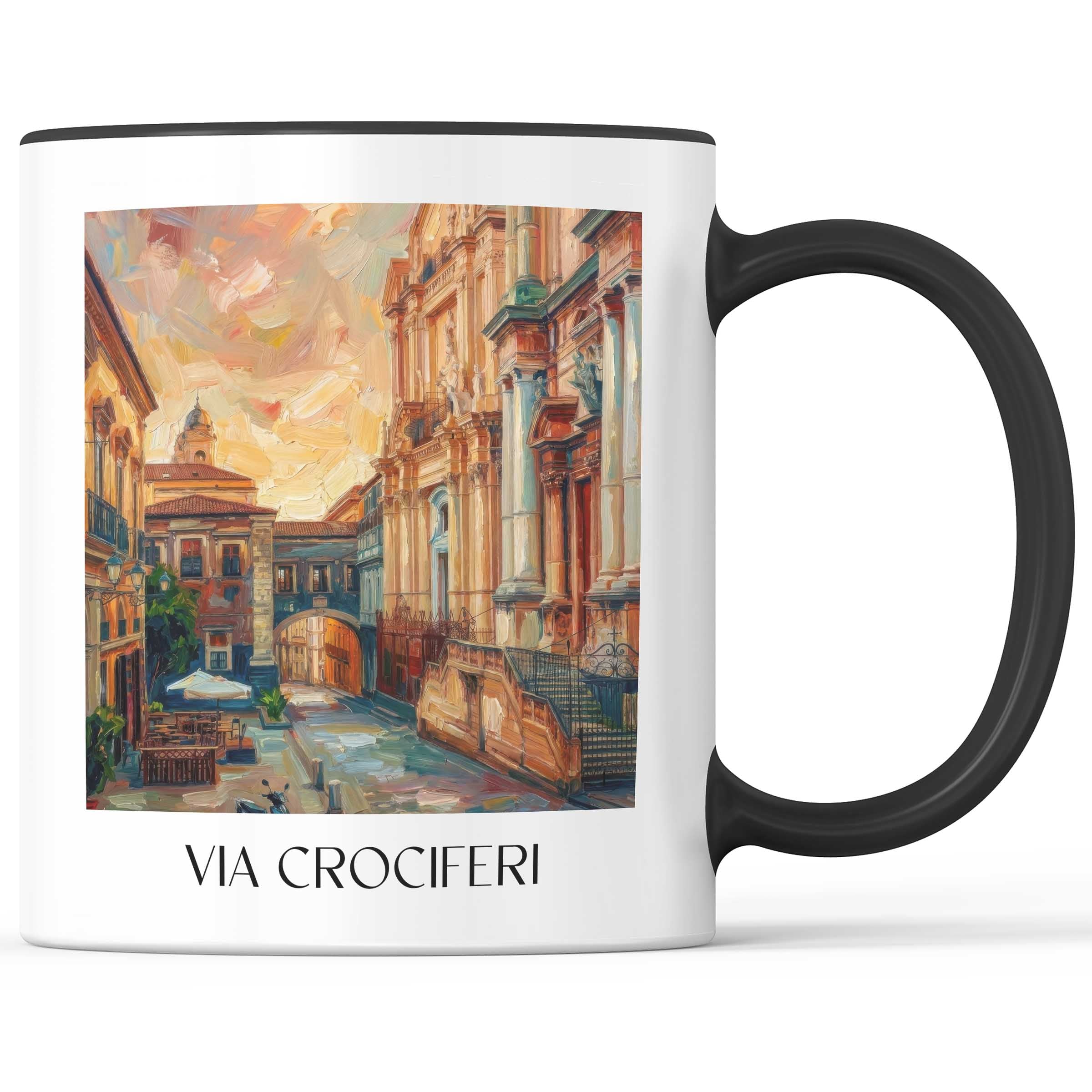 via-crociferi-catania-italien-kaffeebecher-oil-painting-oelgemaelde