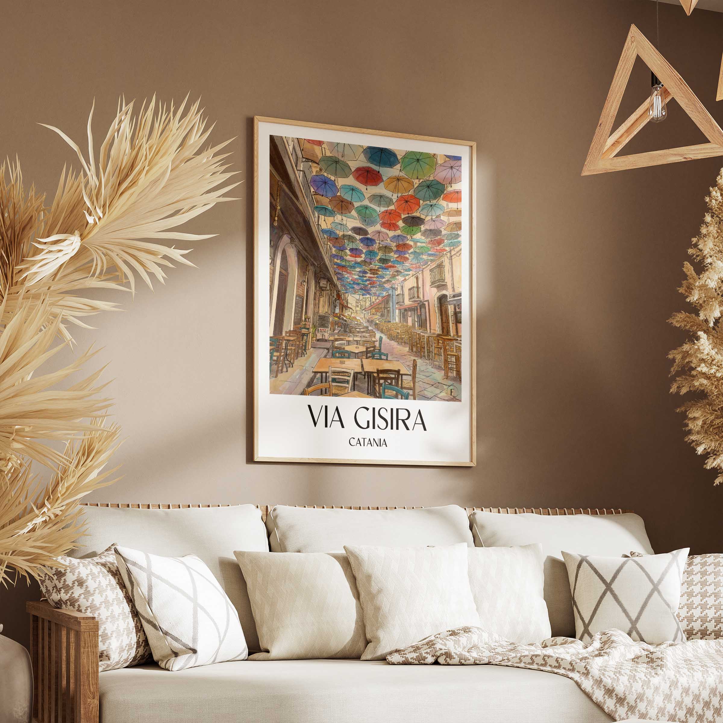 via-gisira-catania-italien-poster-aquarell