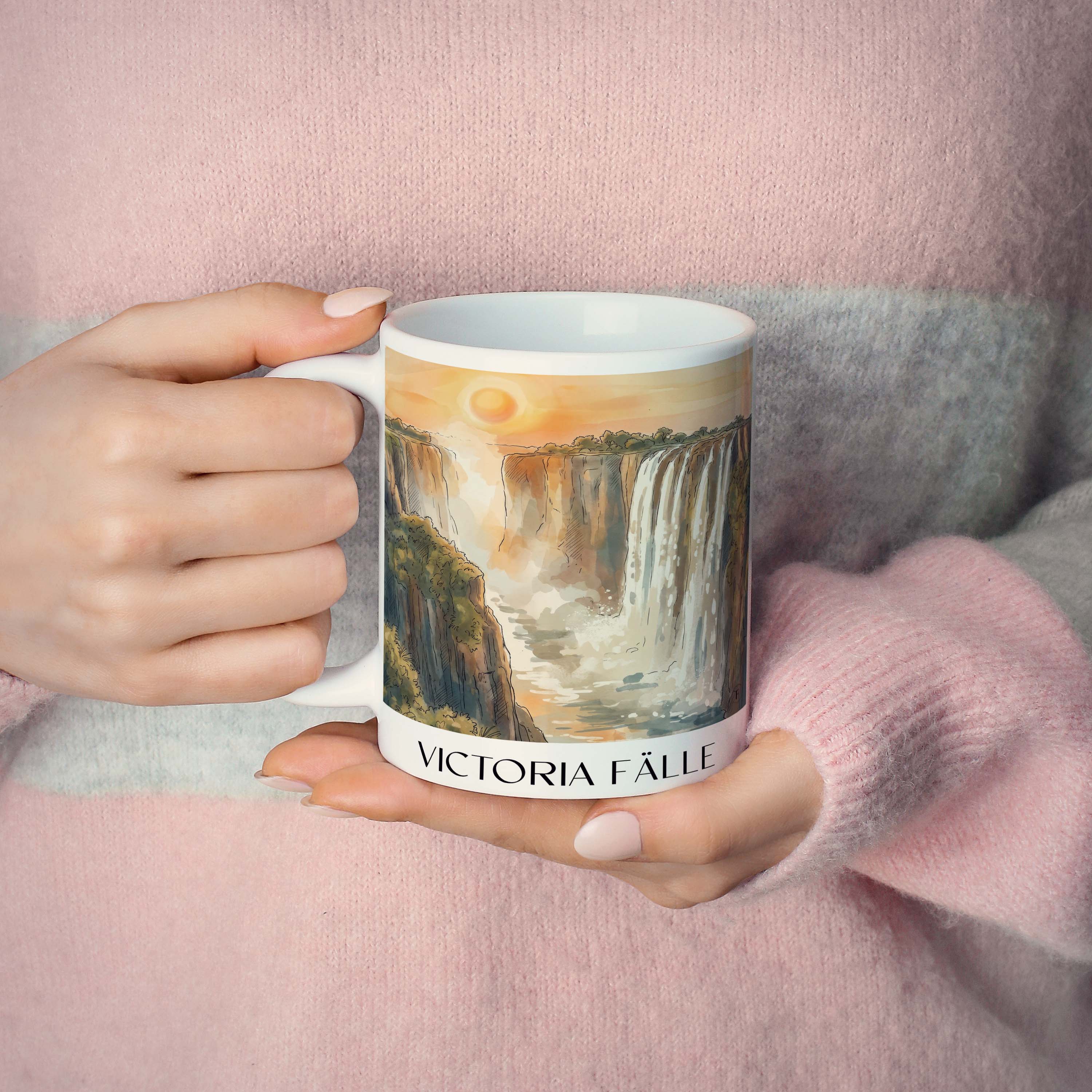 victoria-fälle-kaffeebecher-aquarell