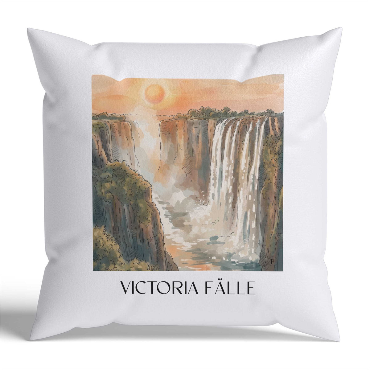 victoria-fälle-simbabwe-simbabwe-kissenbezug-aquarell