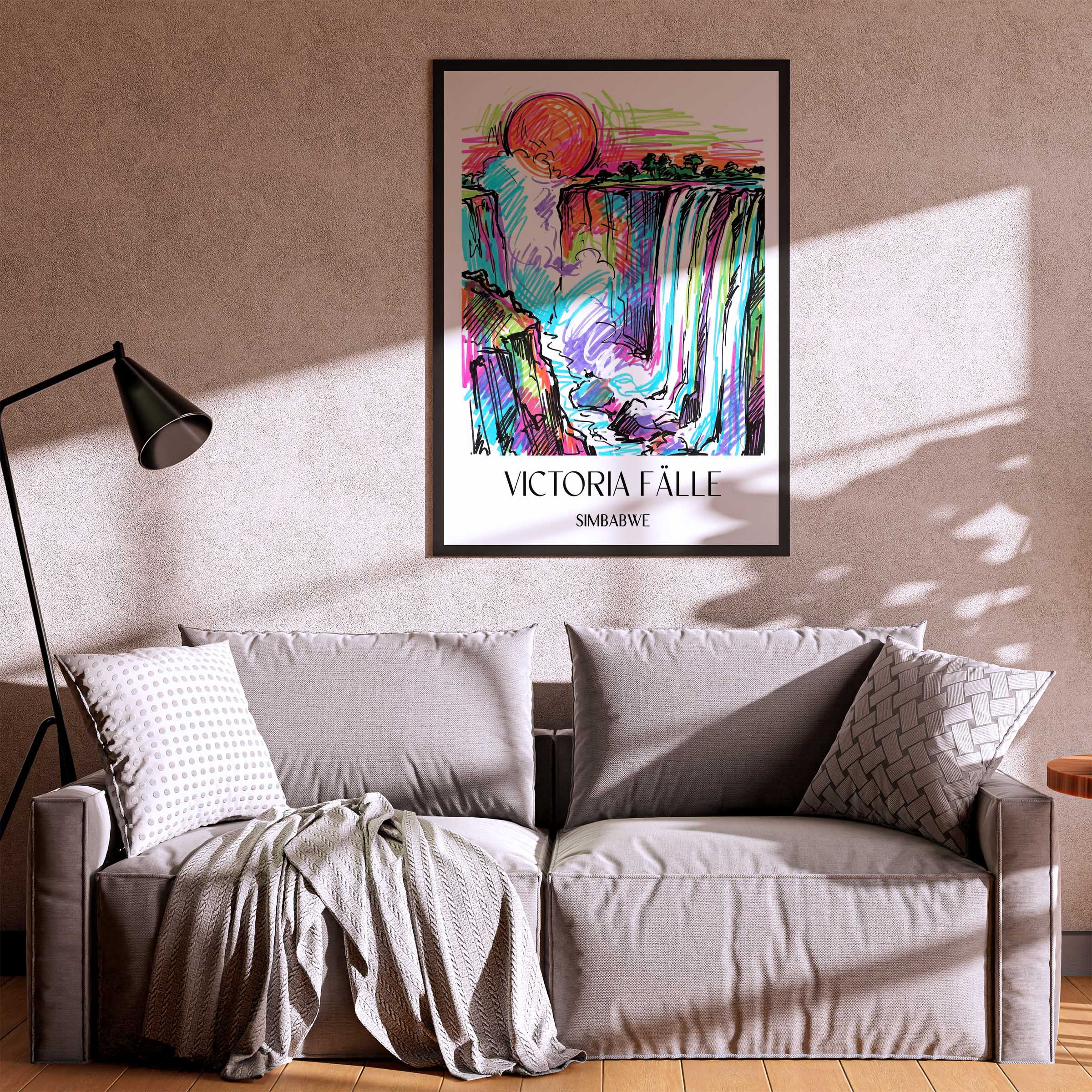 victoria-fälle-simbabwe-poster-graffiti