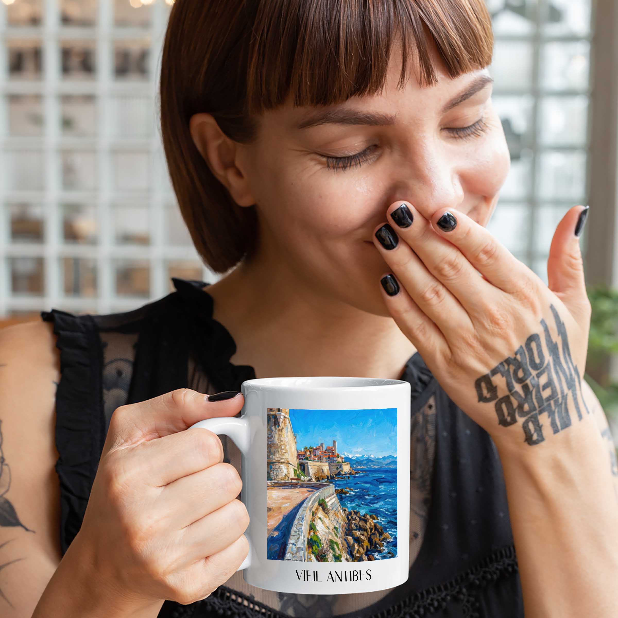 vieil-antibes-côte-d´azur-frankreich-kaffeebecher-oil-painting-oelgemaelde