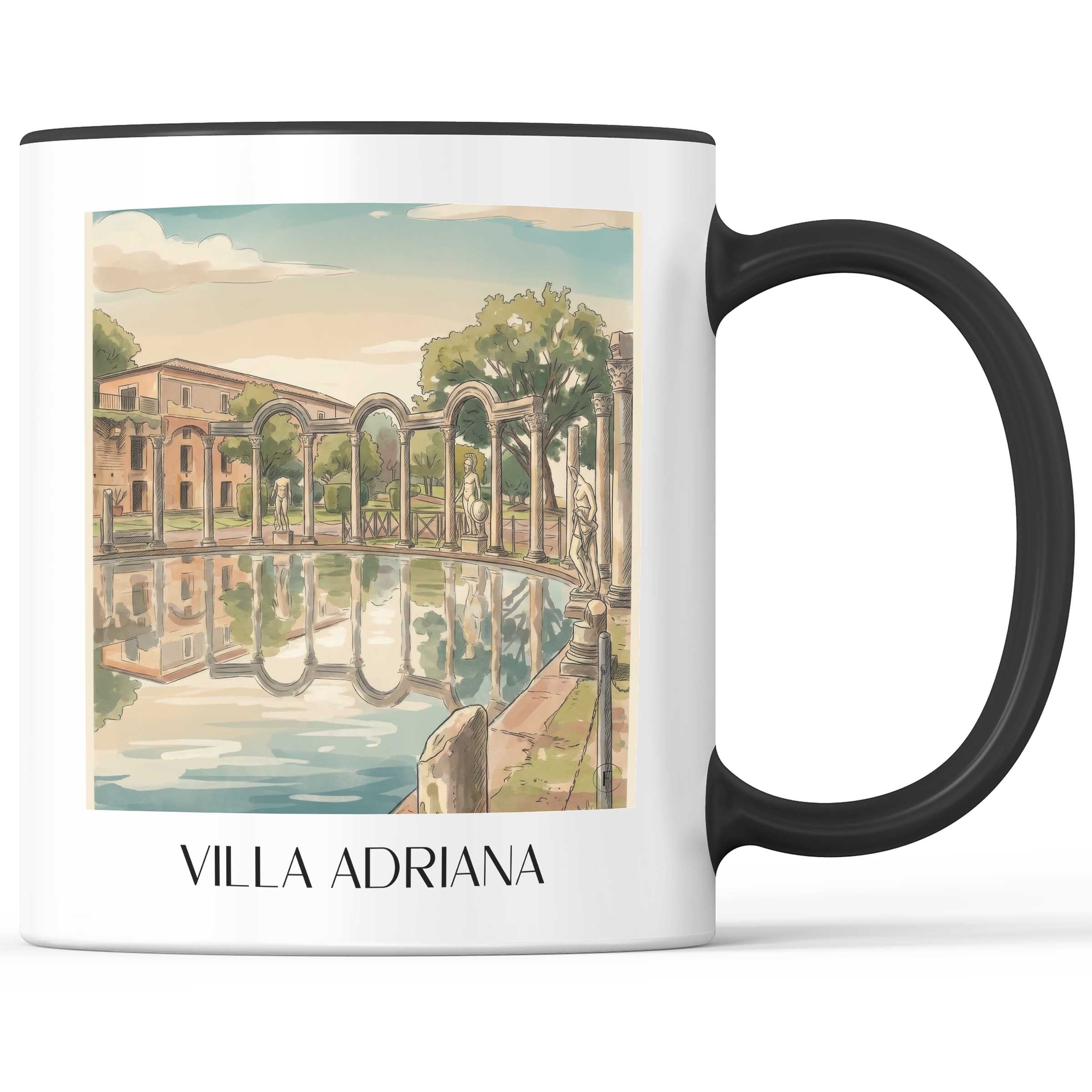 villa-adriana-tivoli-italien-kaffeebecher-aquarell