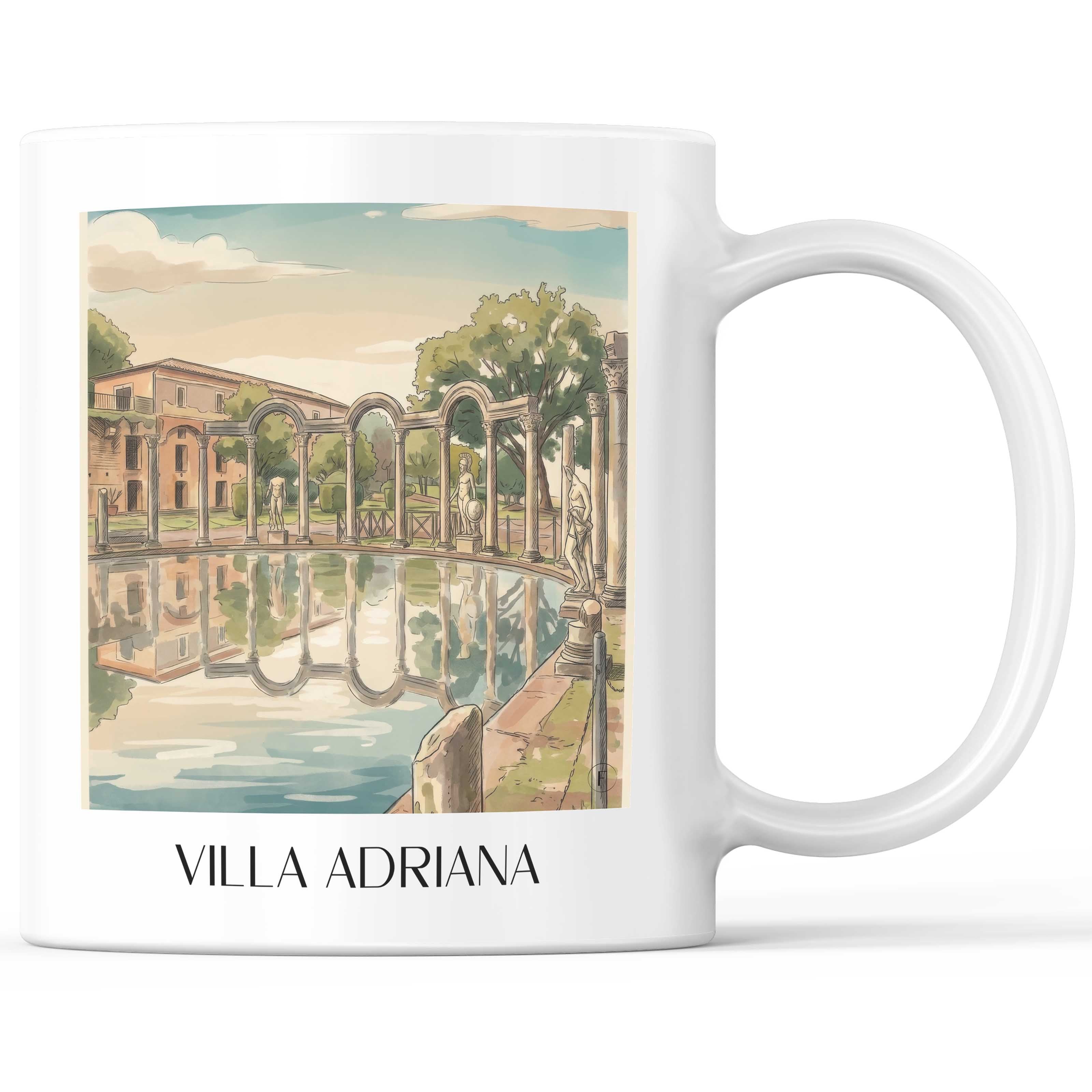 villa-adriana-tivoli-italien-kaffeebecher-aquarell