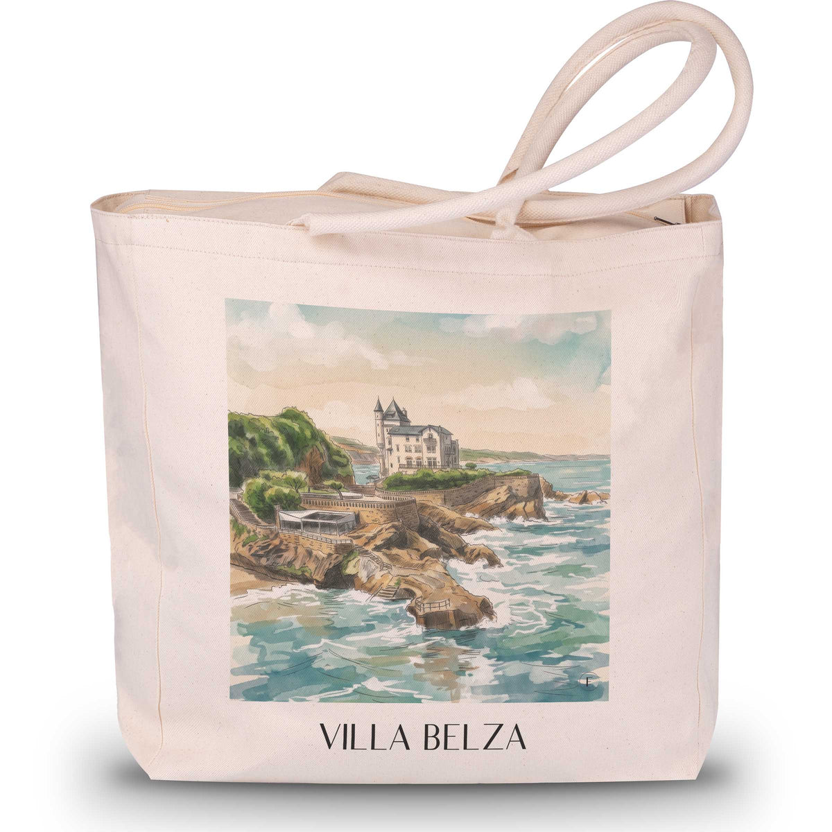 villa-belza-biarritz-frankreich-einkaufstasche-aquarell