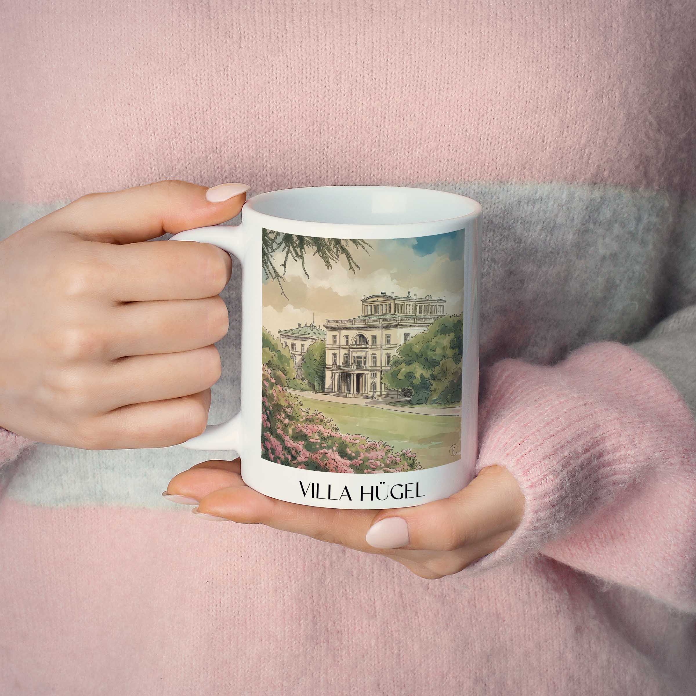 villa-hügel-essen-deutschland-kaffeebecher-aquarell