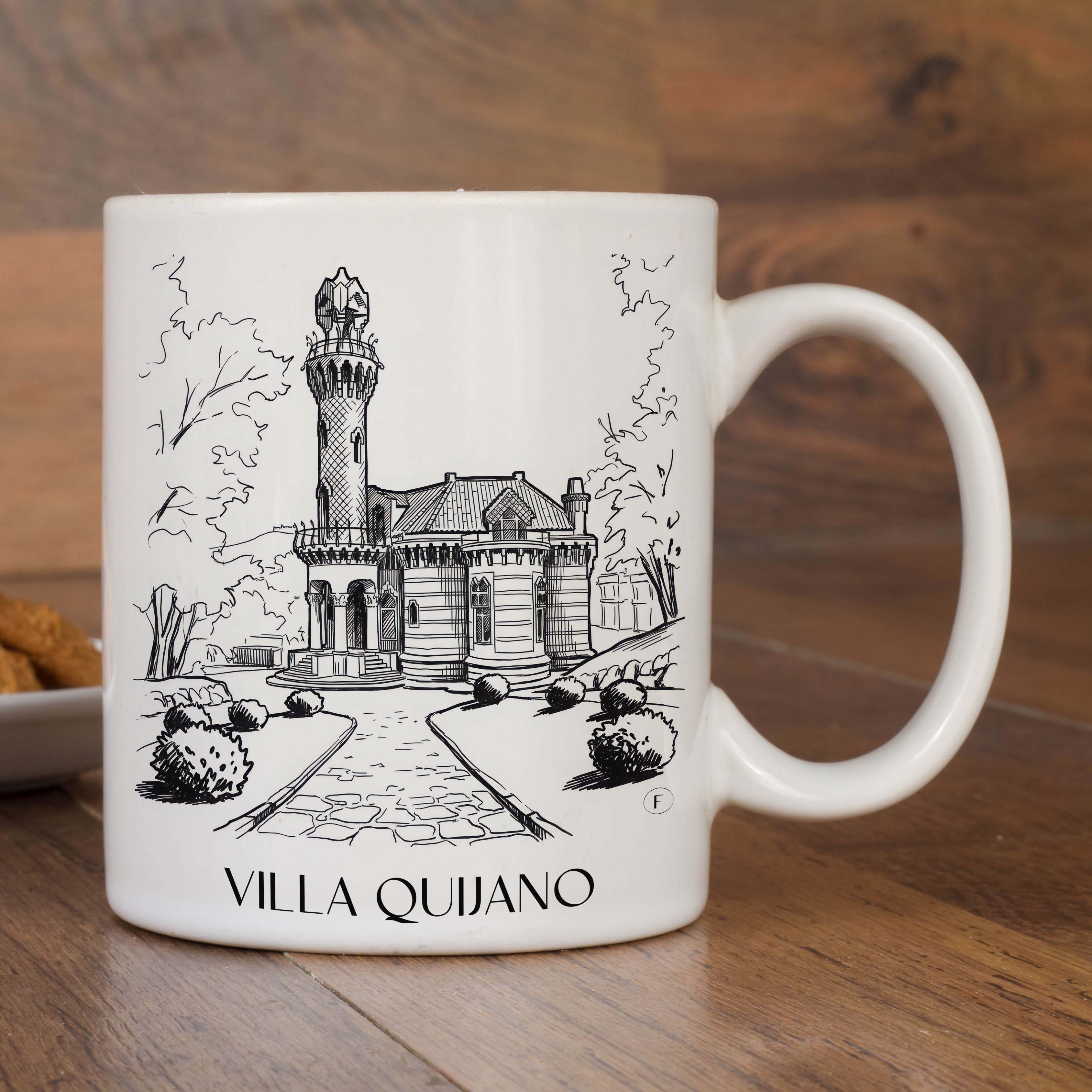 villa-quijano-comillas-spanien-kaffeebecher-skizze