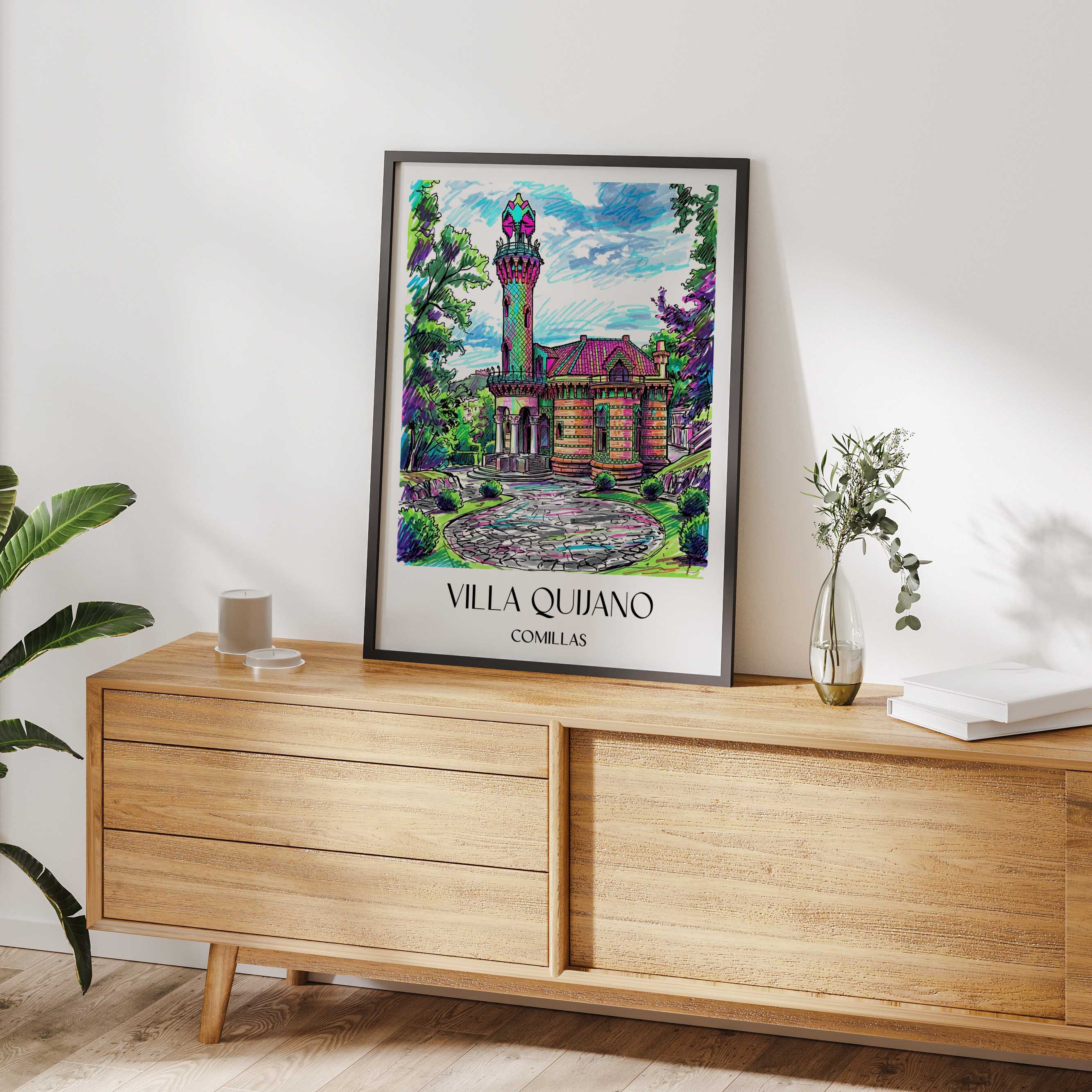 villa-quijano-comillas-spanien-poster-graffiti