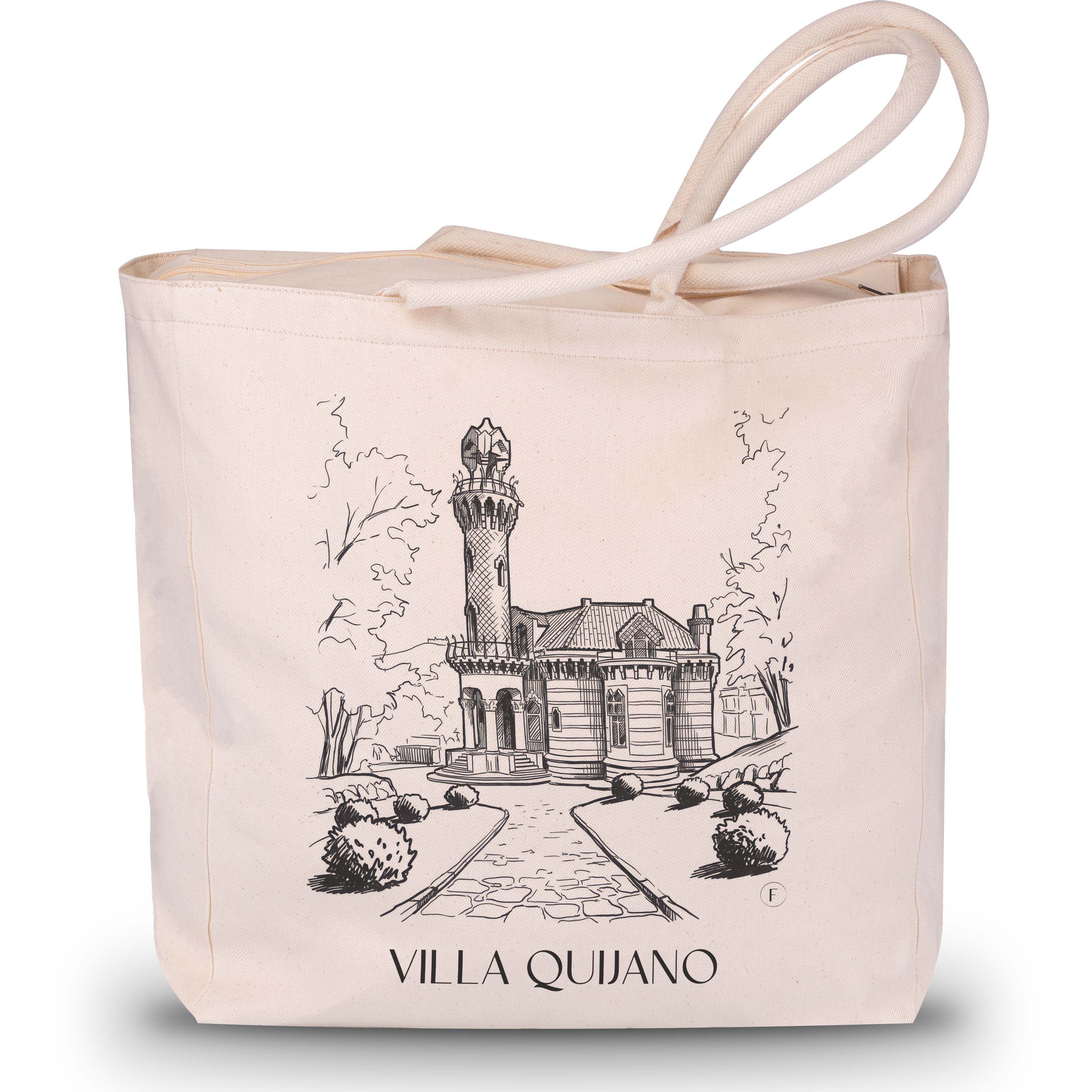 villa-quijano-comillas-spanien-einkaufstasche-skizze
