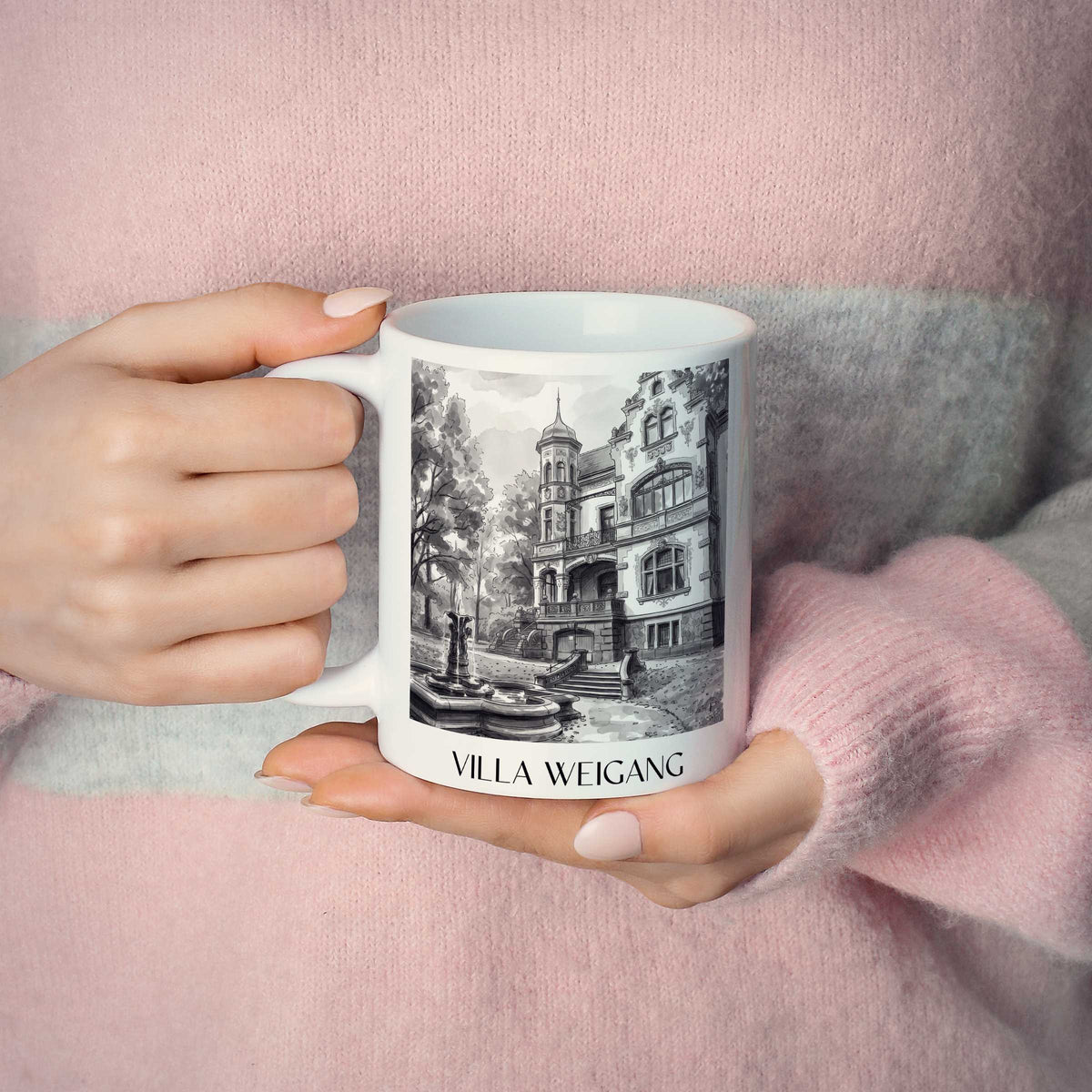 villa-weigang-dresden-deutschland-kaffeebecher-aquarell-schwarz-weiss