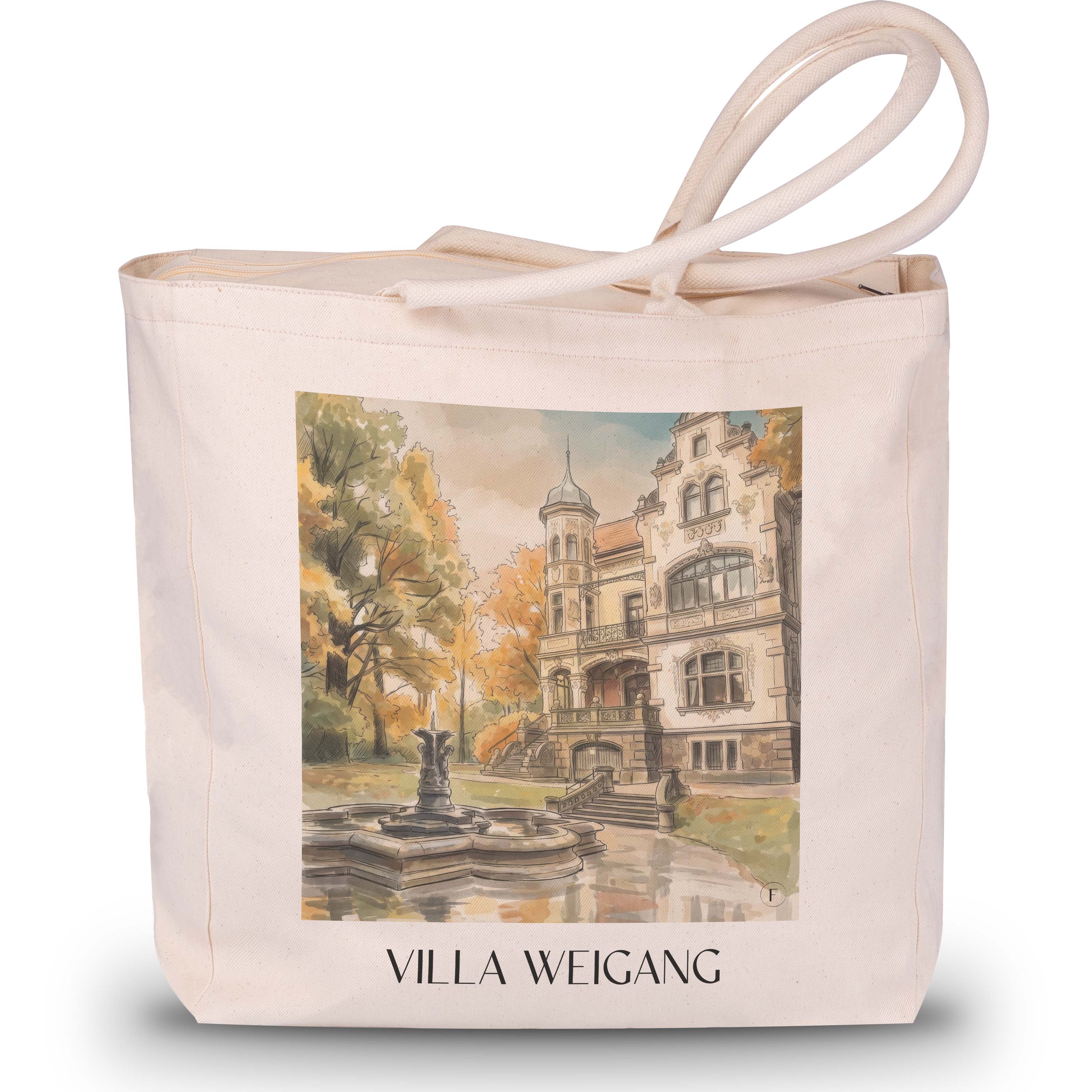 Villa Weigang Shopping Tasche - Dresden - Deutschland Tote Bag - Einkaufstasche im Aquarell Stil - favplace