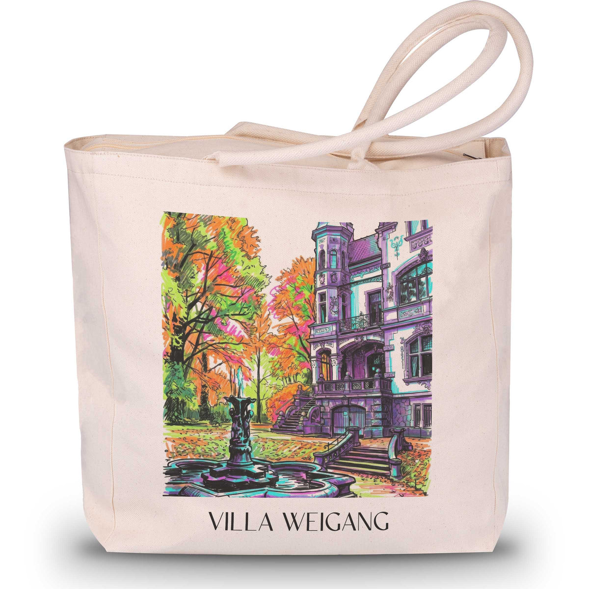 Villa Weigang Shopping Tasche - Dresden - Deutschland Tote Bag - Einkaufstasche im Tag Graffiti Stil - favplace