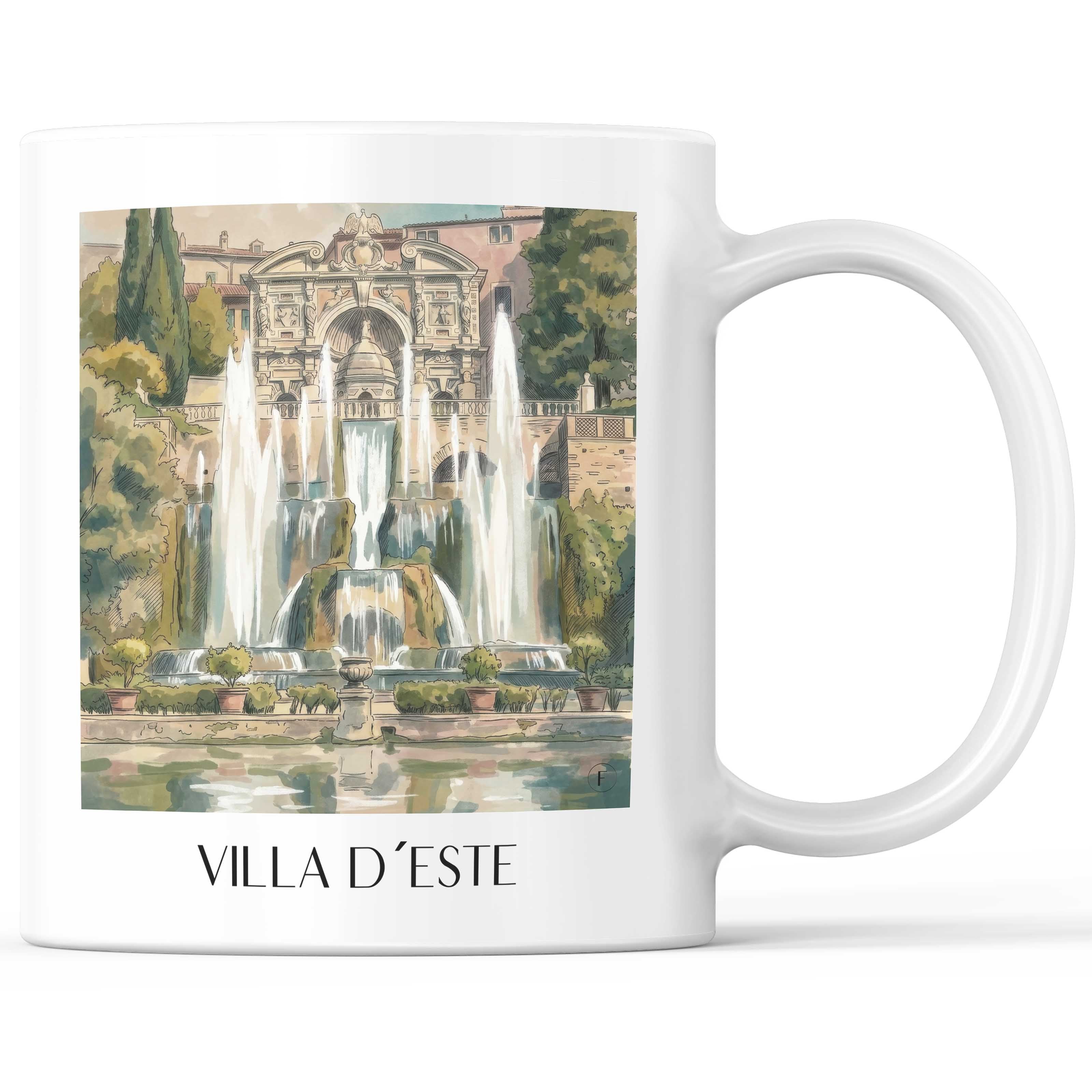 villa-d´este-tivoli-italien-kaffeebecher-aquarell