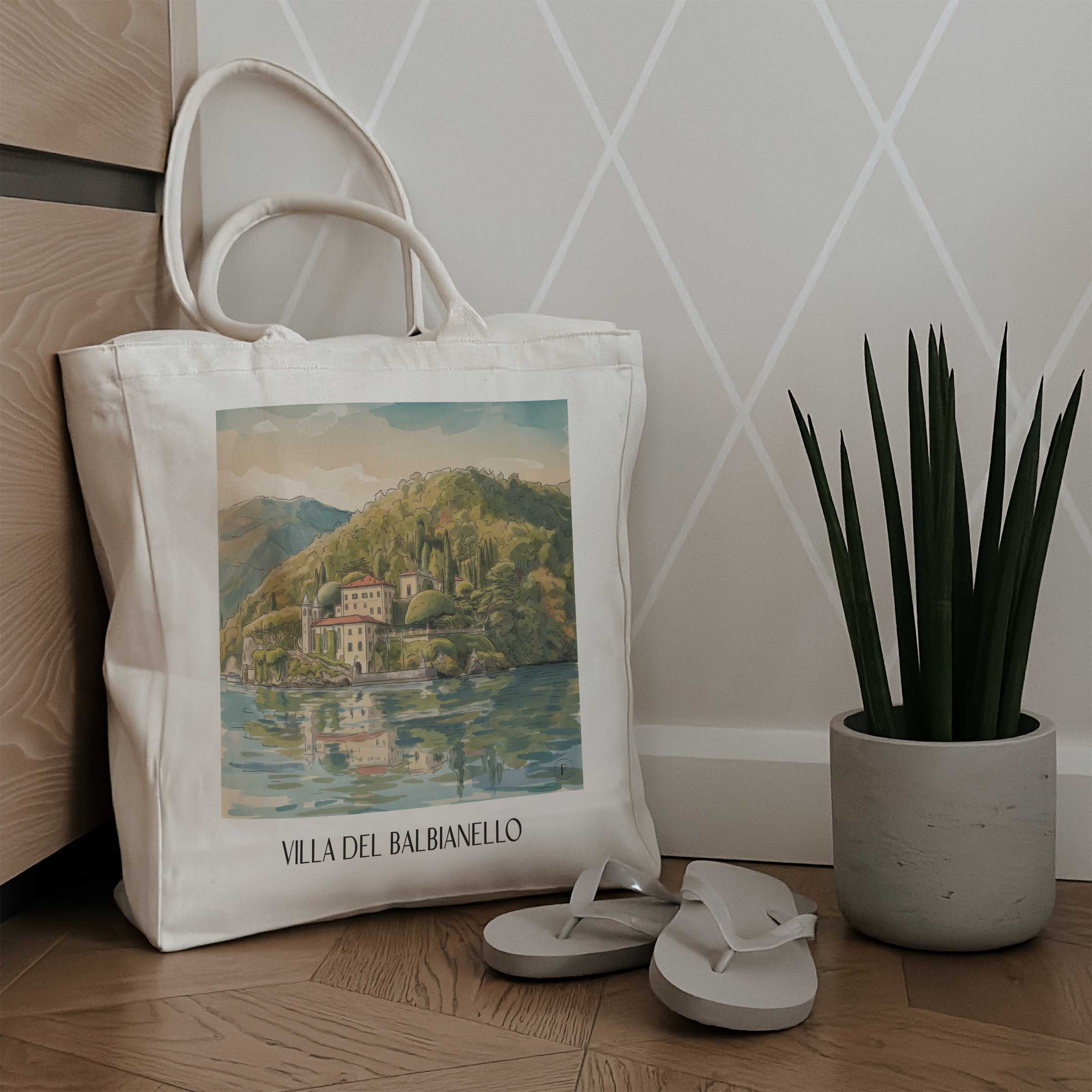 villa-del-balbianello-comer-see-italien-einkaufstasche-aquarell