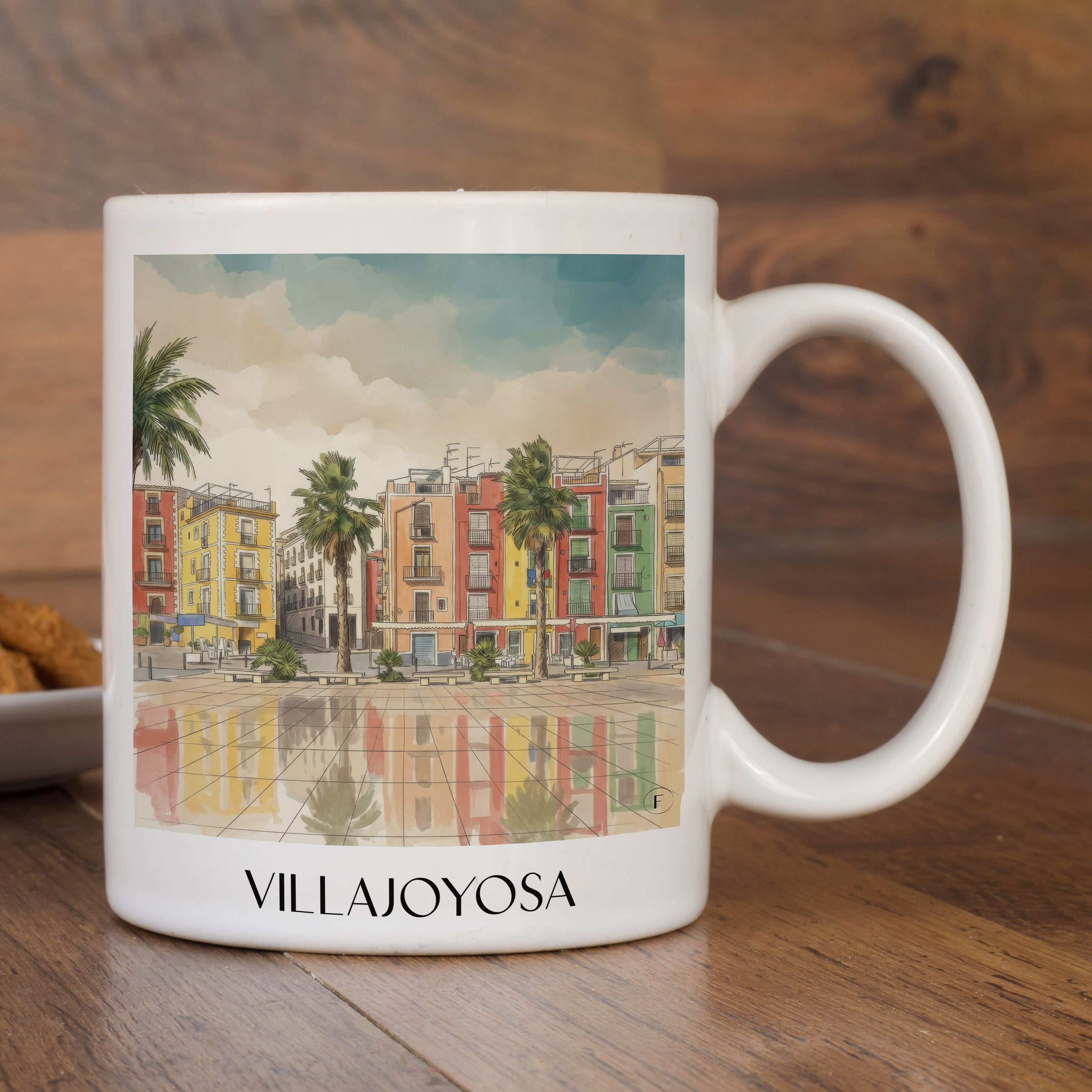 villajoyosa-spanien-spanien-kaffeebecher-aquarell