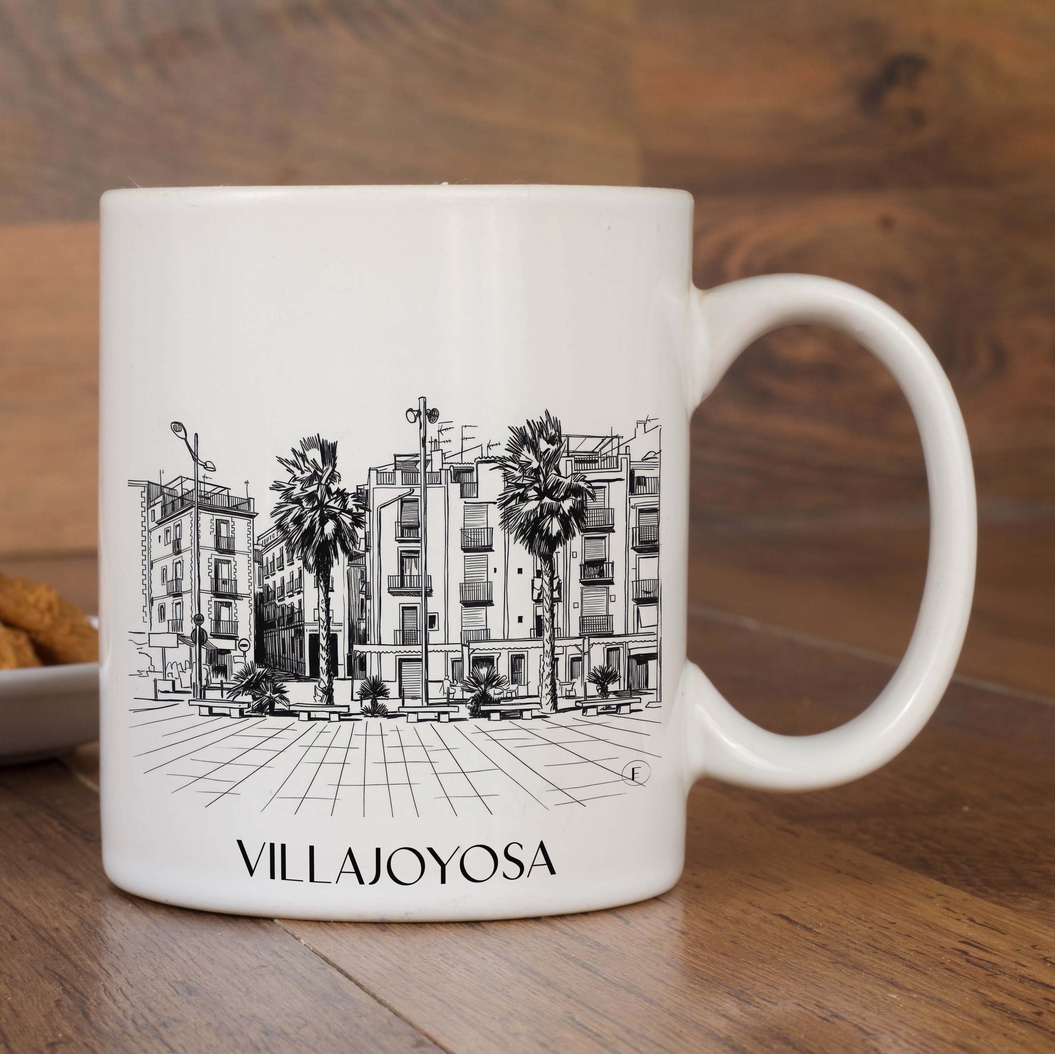 villajoyosa-spanien-spanien-kaffeebecher-skizze
