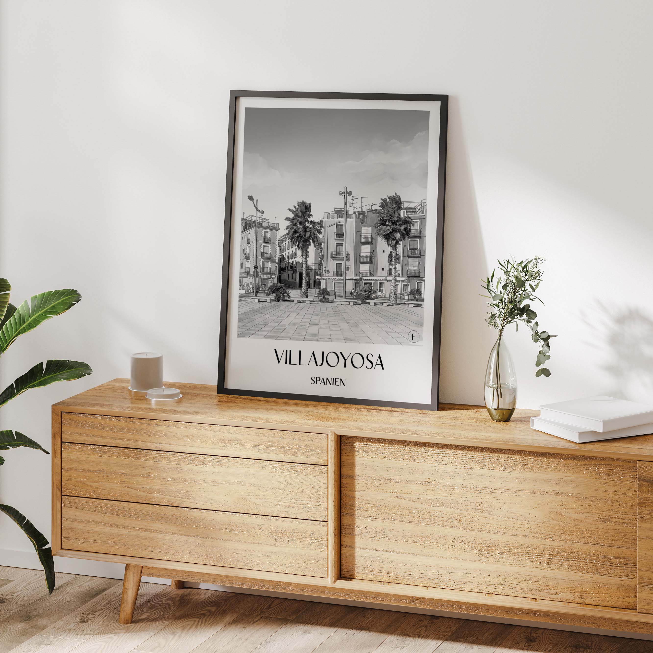 villajoyosa-spanien-spanien-poster-aquarell-schwarz-weiss
