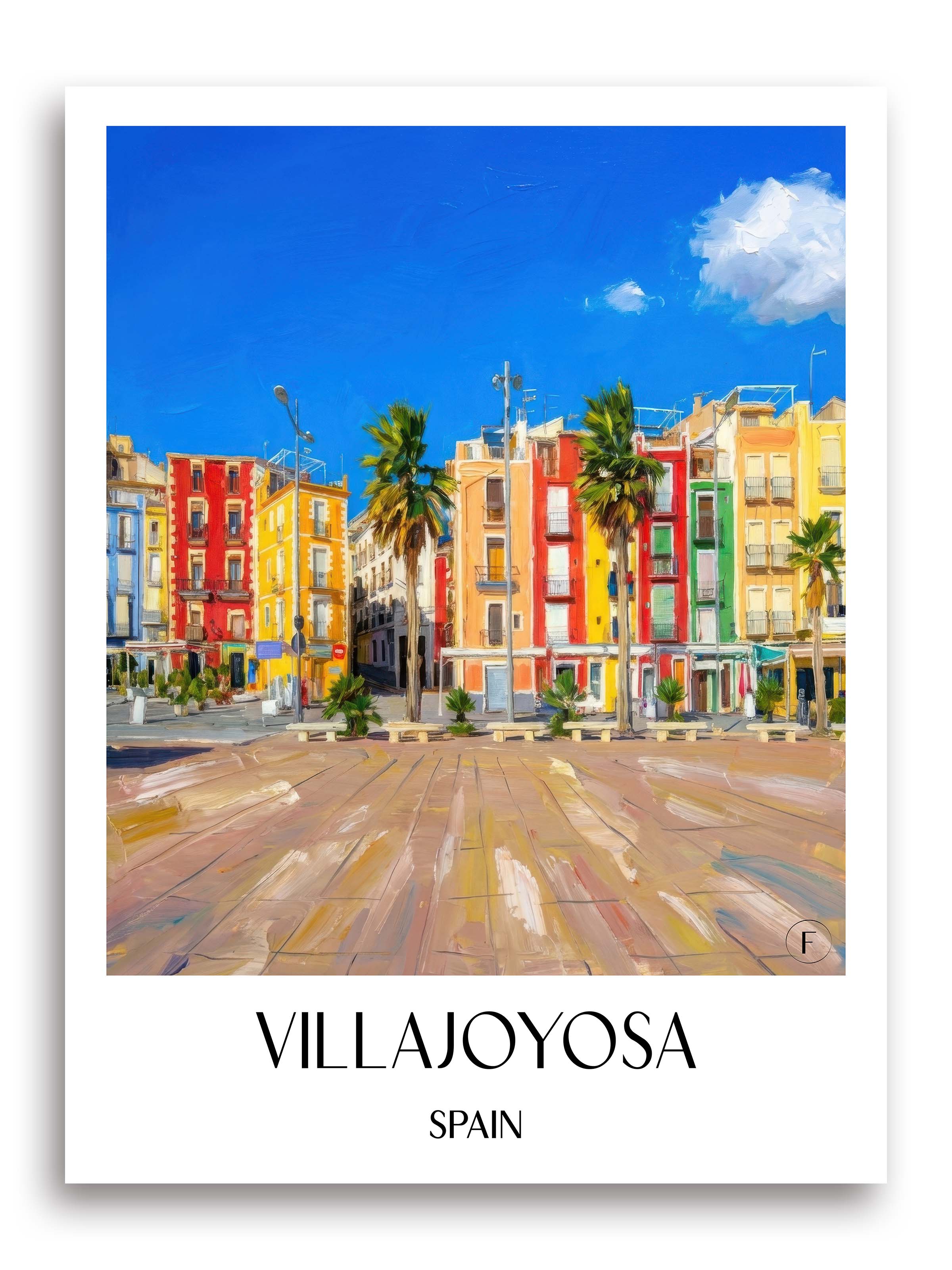 Villajoyosa Poster - Spanien - Spanien Kunstdruck - Ölgemälde von A4 bis A1 - favplace