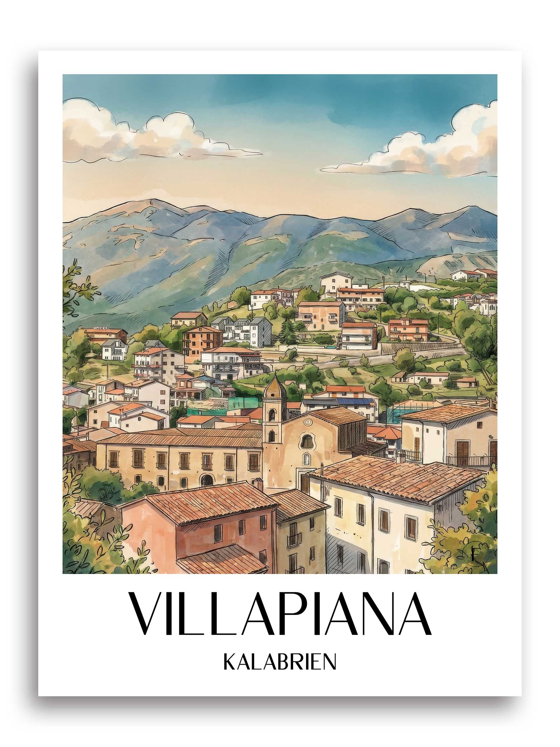 villapiana-kalabrien-italien-poster-aquarell