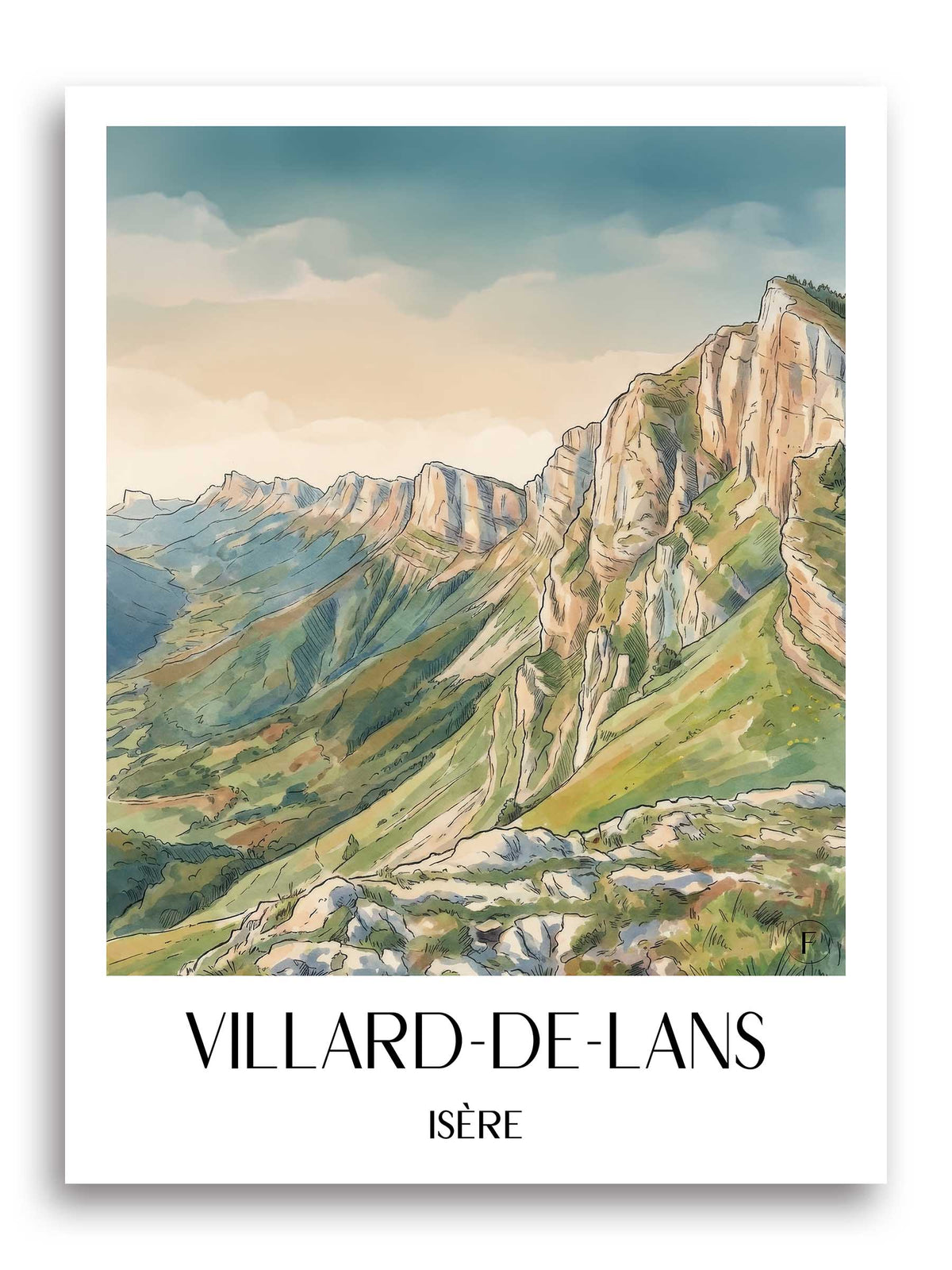 villard-de-lans-isère-frankreich-poster-aquarell