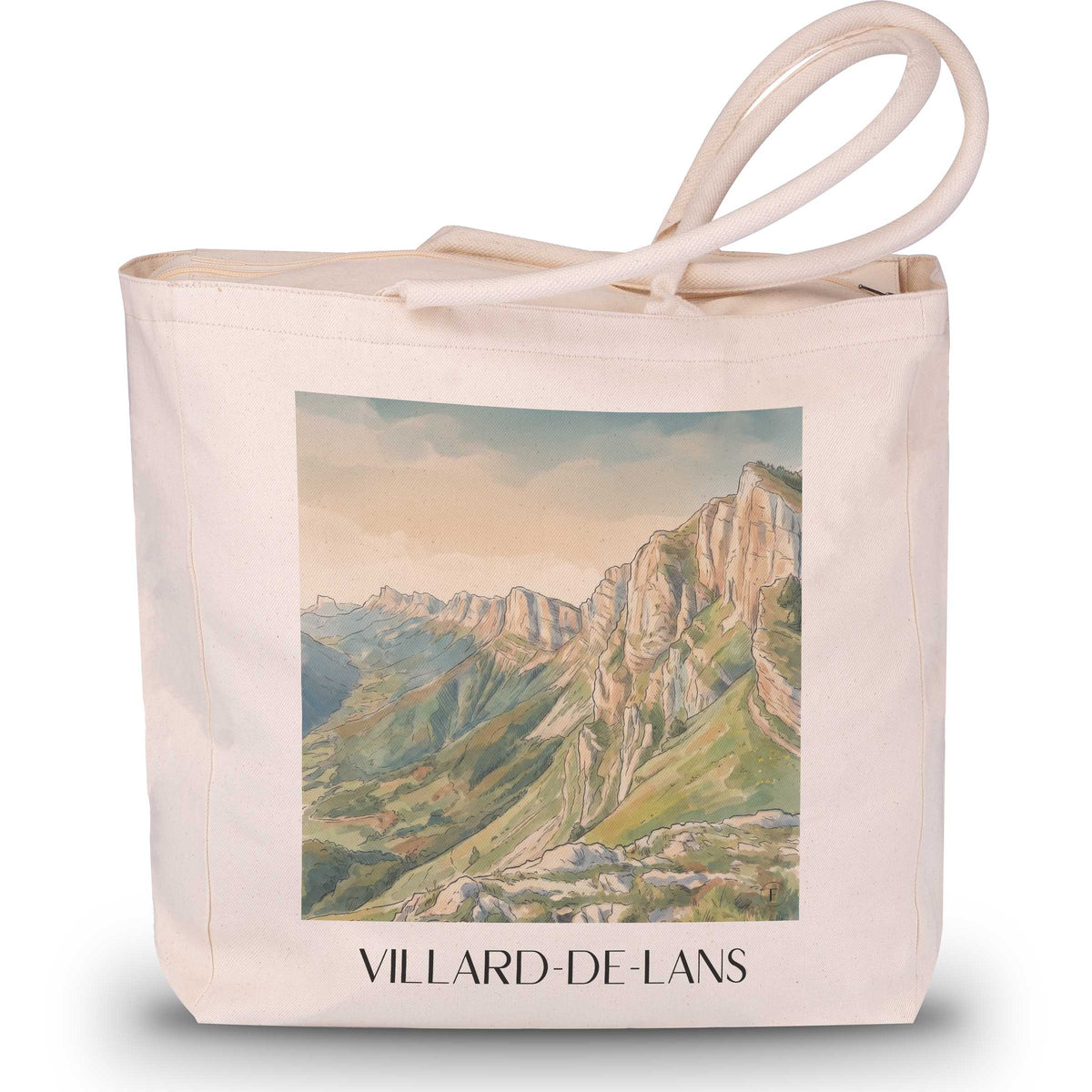 Villard-de-Lans Shopping Tasche - Isère - Frankreich Tote Bag - Einkaufstasche im Aquarell Stil - favplace