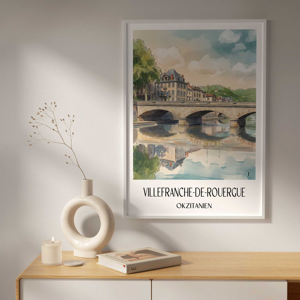 villefranche-de-rouergue-okzitanien-frankreich-poster-aquarell