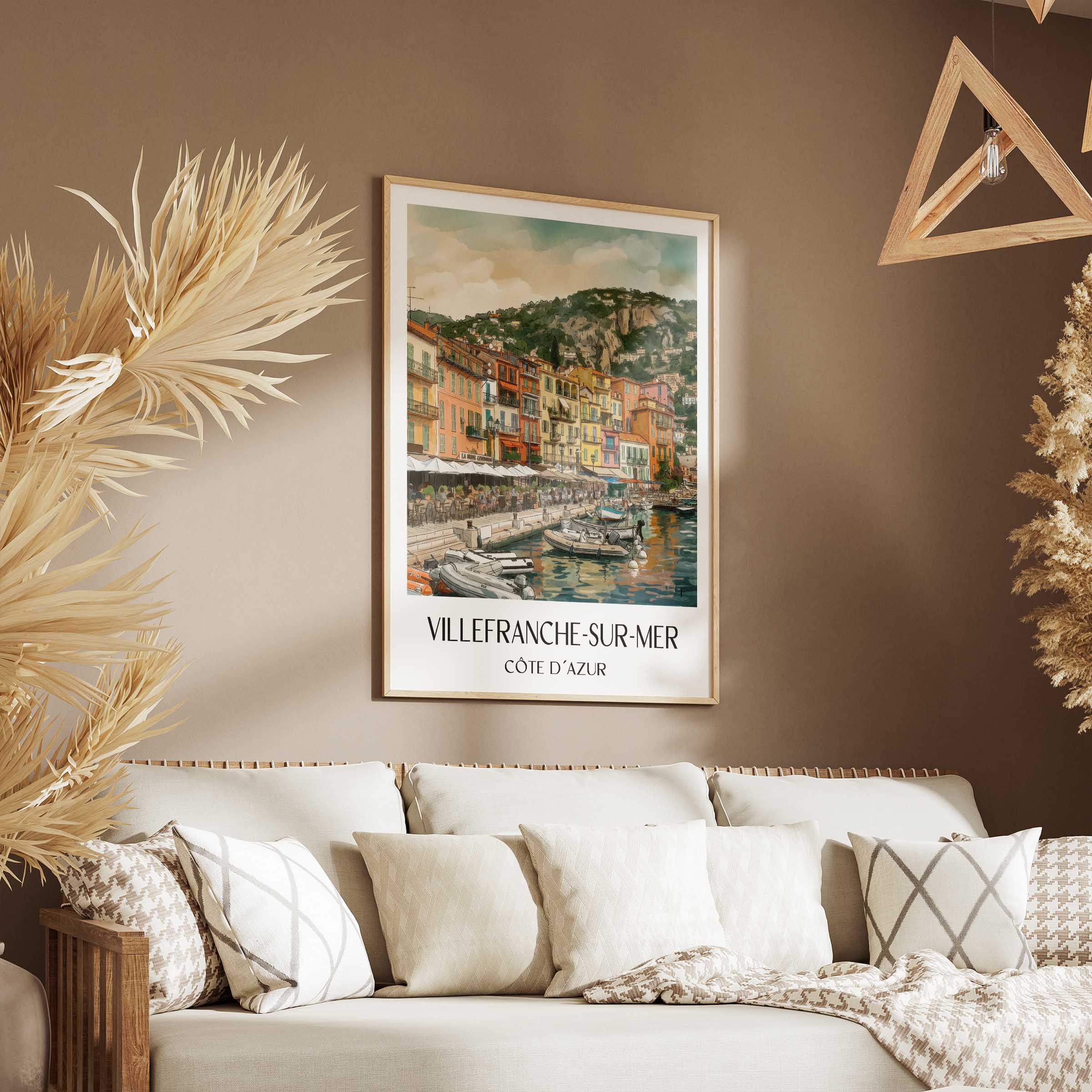 villefranche-sur-mer-côte-d´azur-frankreich-poster-aquarell