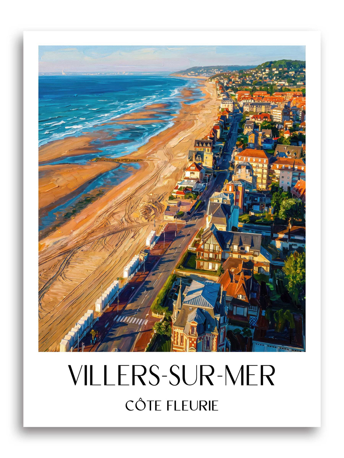 villers-sur-mer-côte-fleurie-frankreich-poster-oil-painting-oelgemaelde