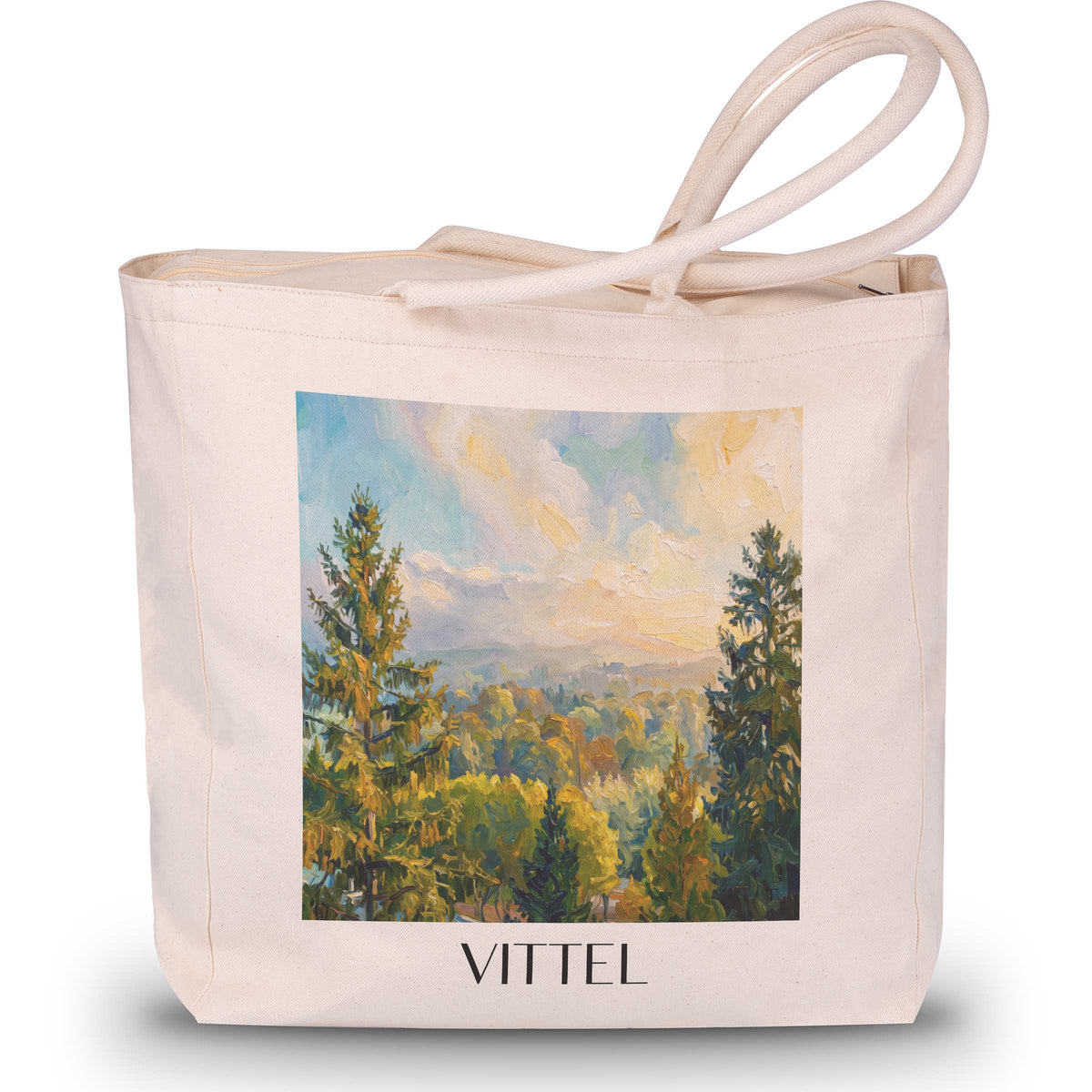 Vittel Shopping Tasche - Vosges - Frankreich Tote Bag - Einkaufstasche im Ölgemälde Stil - favplace