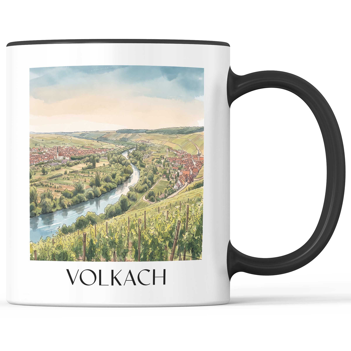 volkach-mainschleife-deutschland-kaffeebecher-aquarell