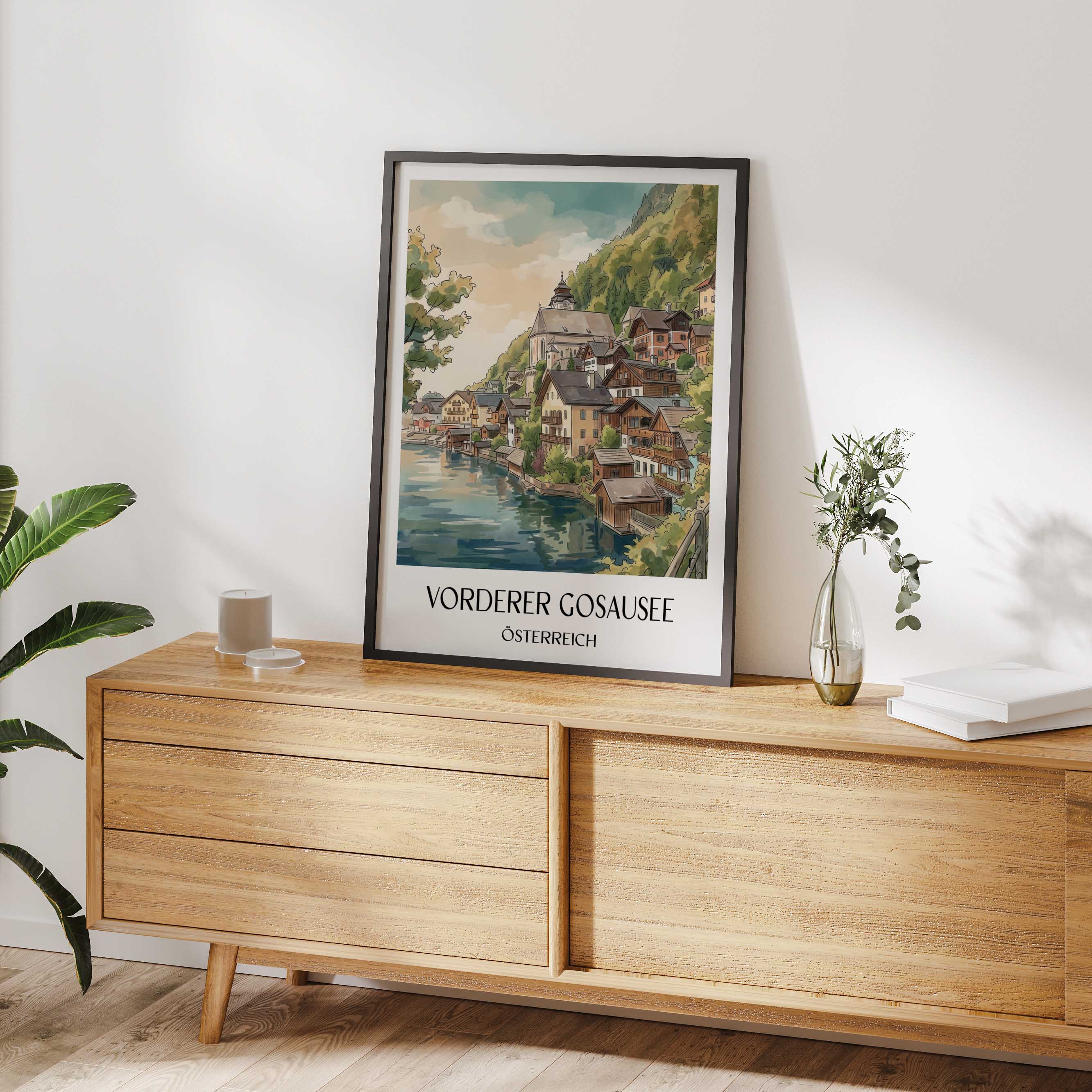 vorderer-gosausee-österreich-österreich-poster-aquarell