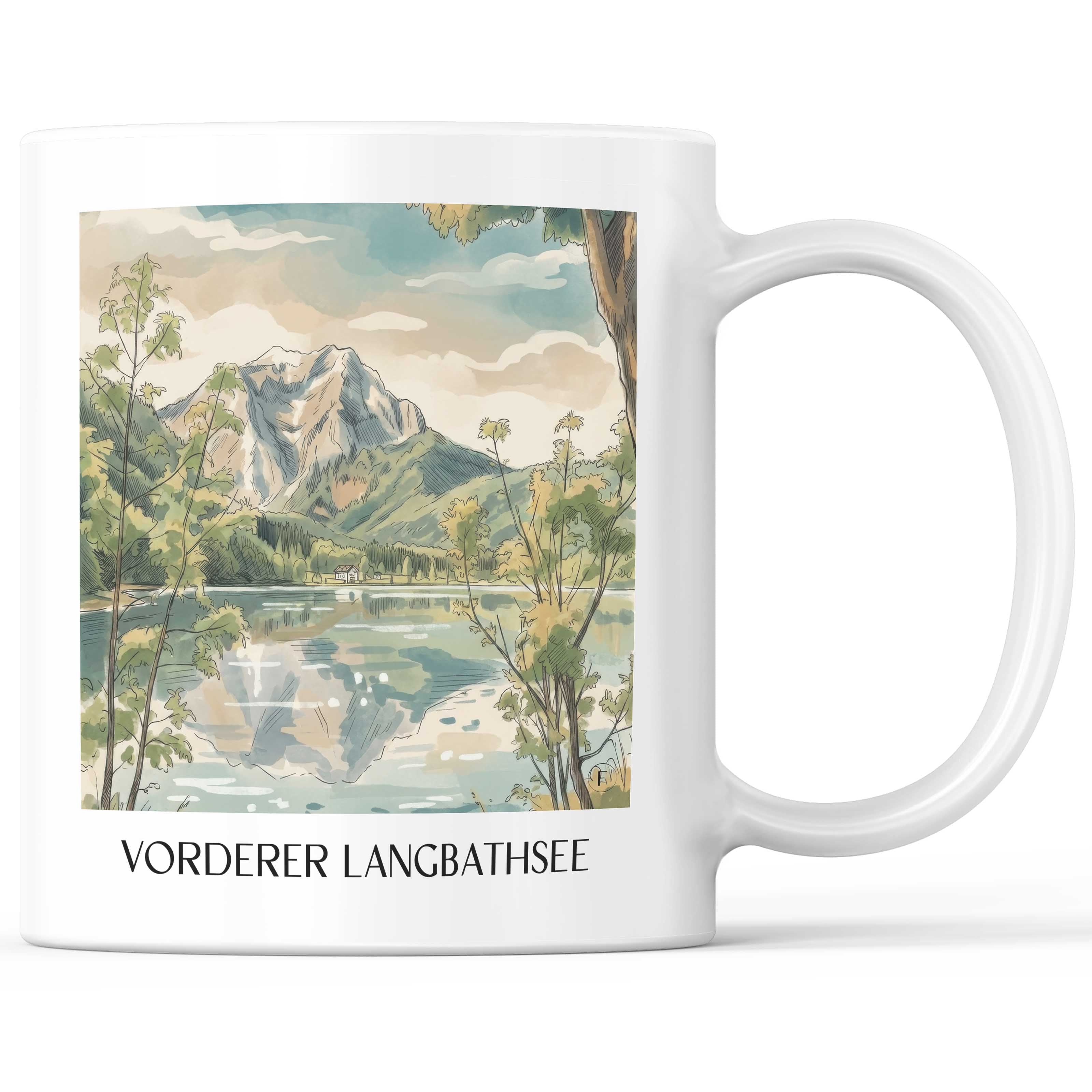 vorderer-langbathsee-österreich-österreich-kaffeebecher-aquarell