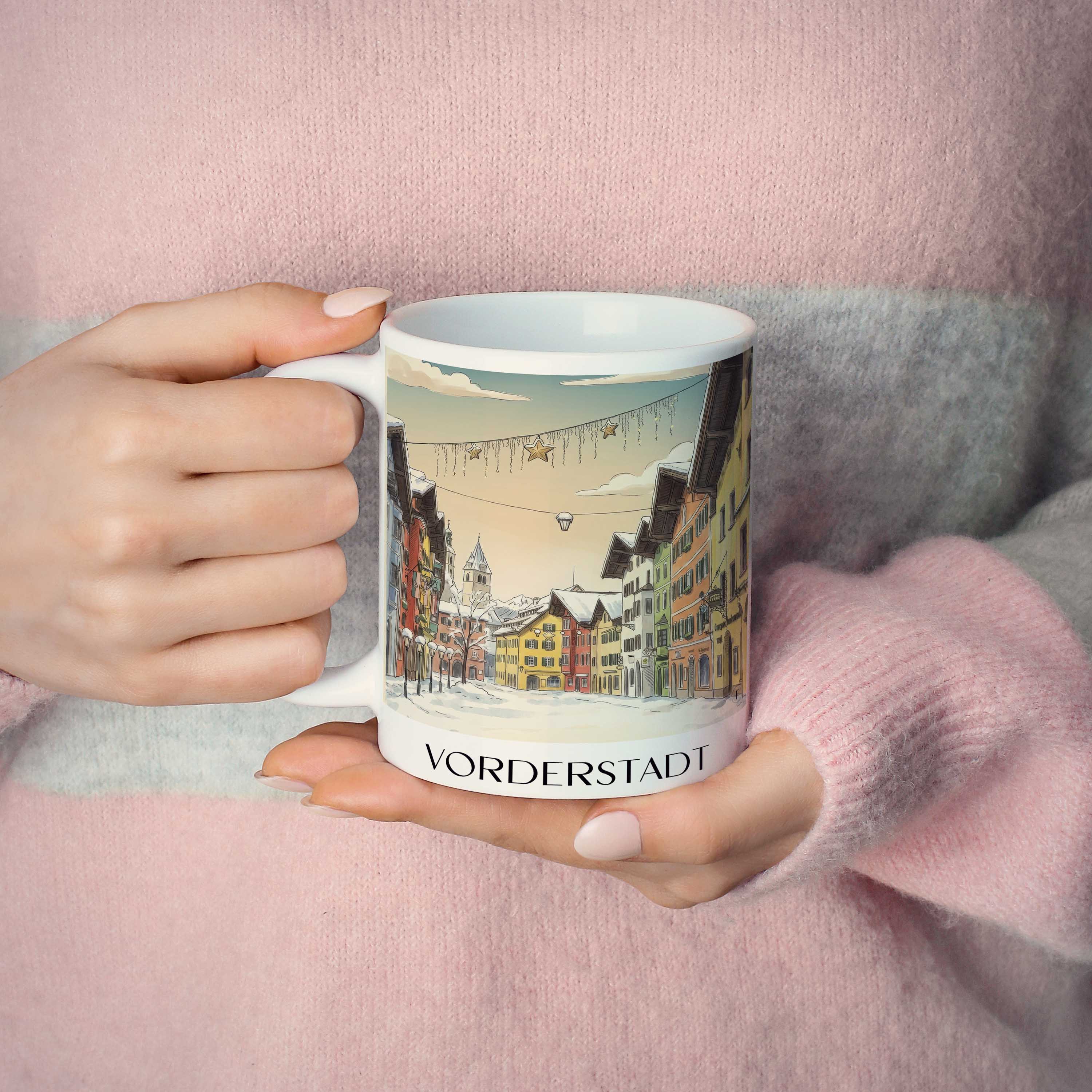 vorderstadt-kitzbühel-österreich-kaffeebecher-aquarell