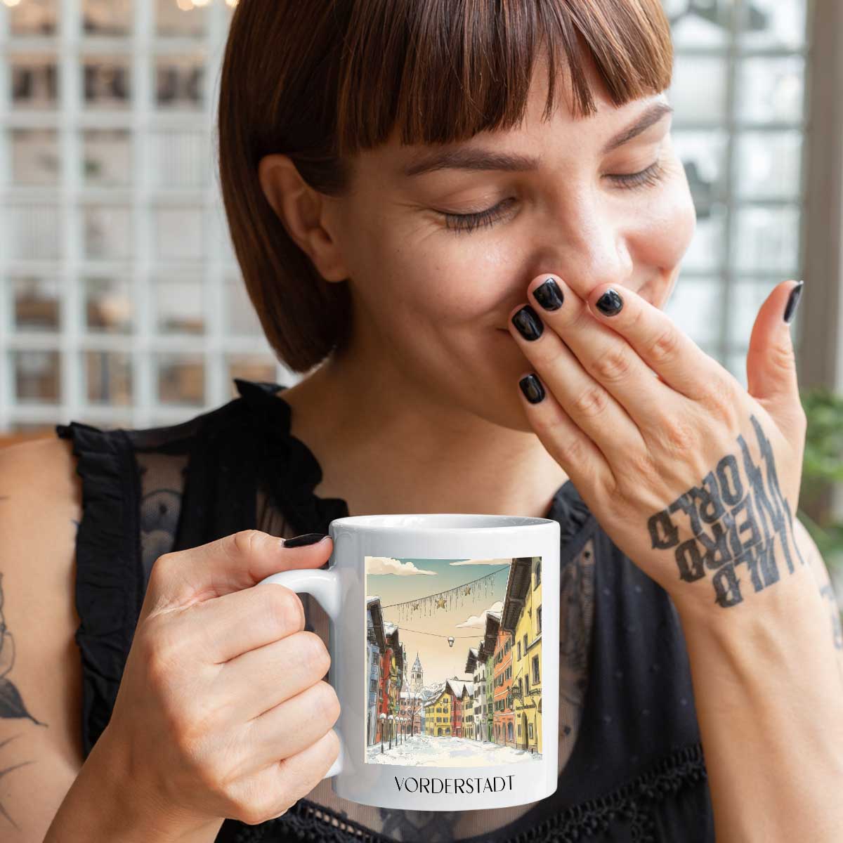 vorderstadt-kitzbühel-österreich-kaffeebecher-aquarell