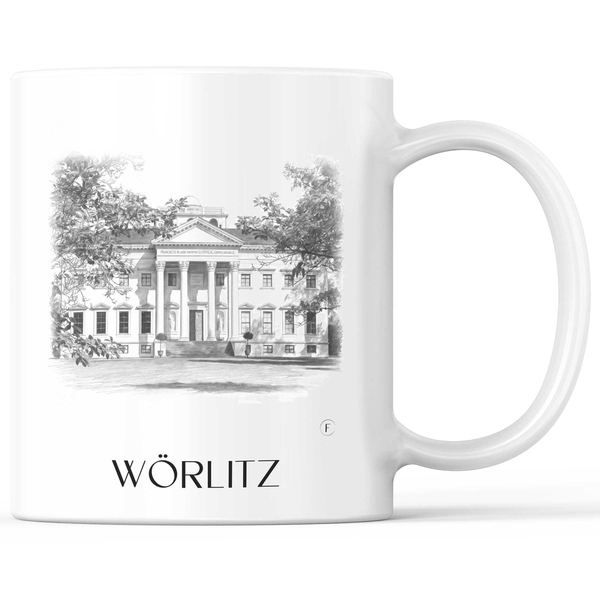Wörlitz Kaffeebecher - Sachsen-Anhalt - Deutschland Becher - Kaffeetasse im Zeichnung Stil