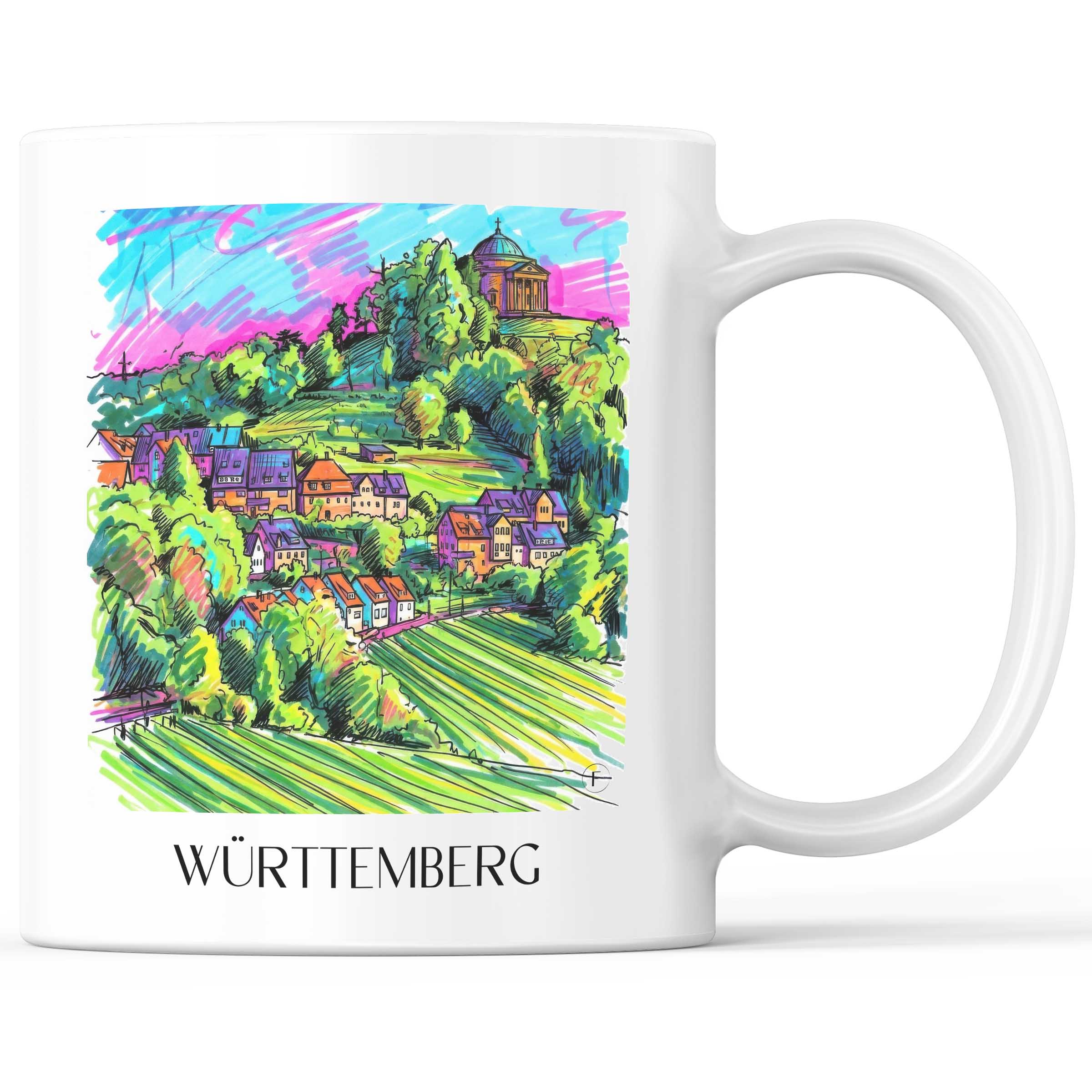 Württemberg Kaffeebecher - Stuttgart - Deutschland Becher - Kaffeetasse im Tag Graffiti Stil