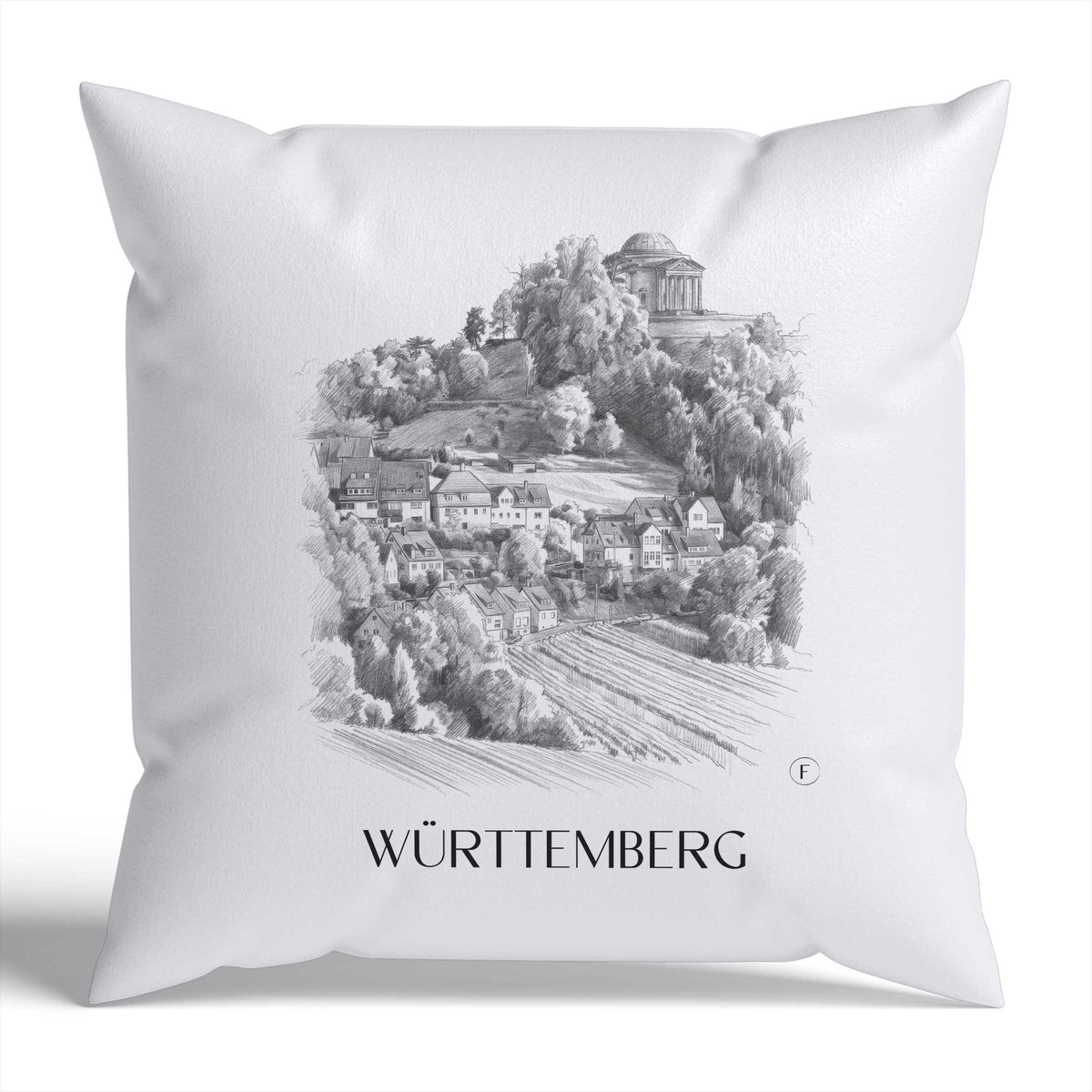 württemberg-stuttgart-deutschland-kissenbezug-bleistift-zeichnung-drawing