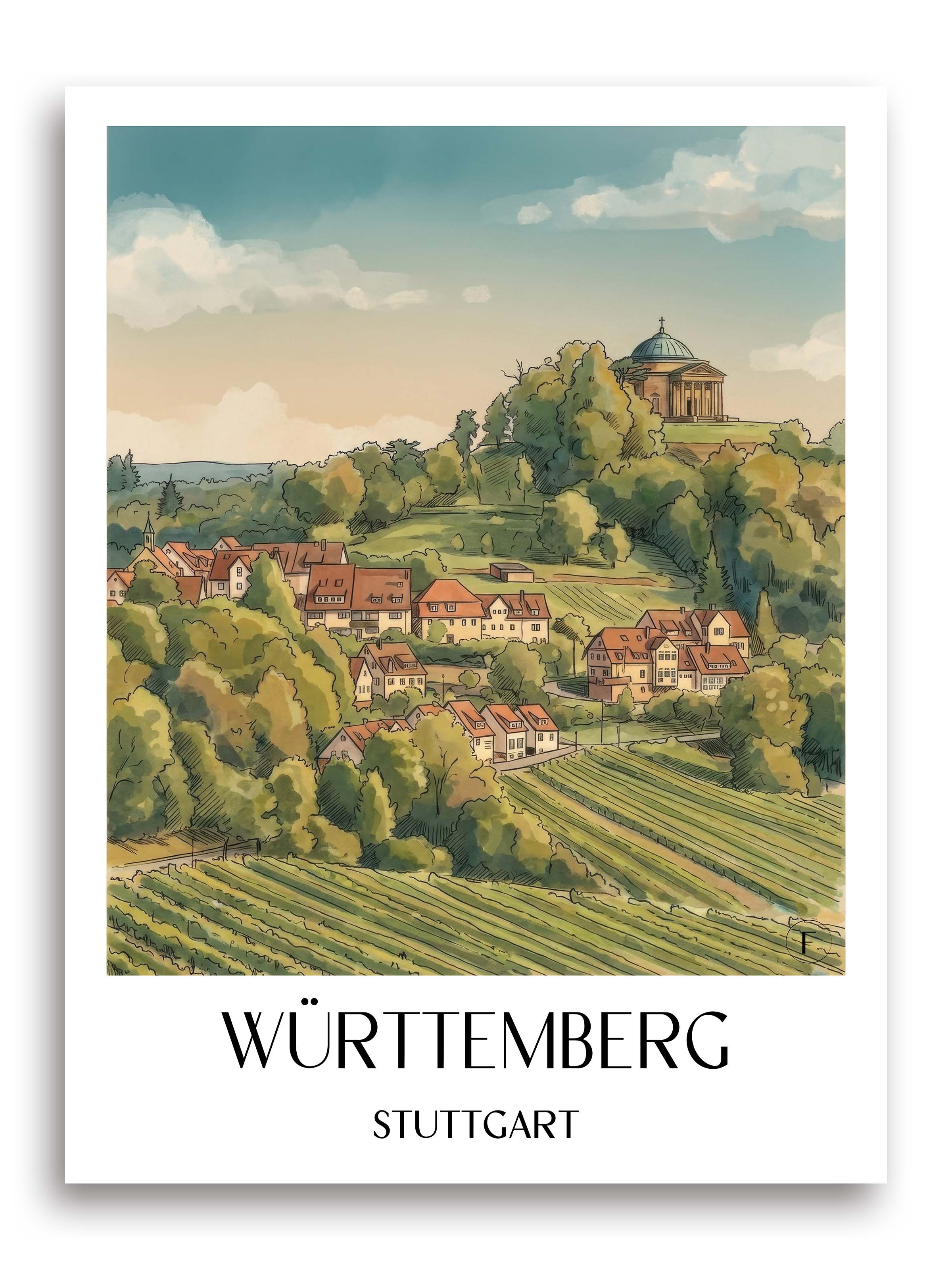 württemberg-stuttgart-deutschland-poster-aquarell