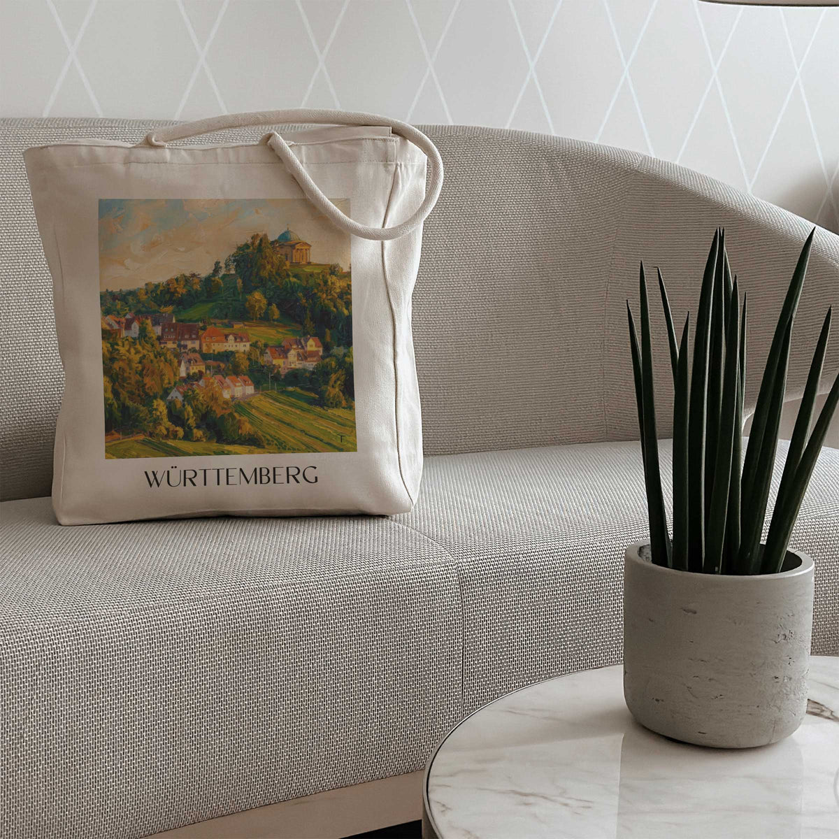 württemberg-stuttgart-deutschland-einkaufstasche-oil-painting-oelgemaelde