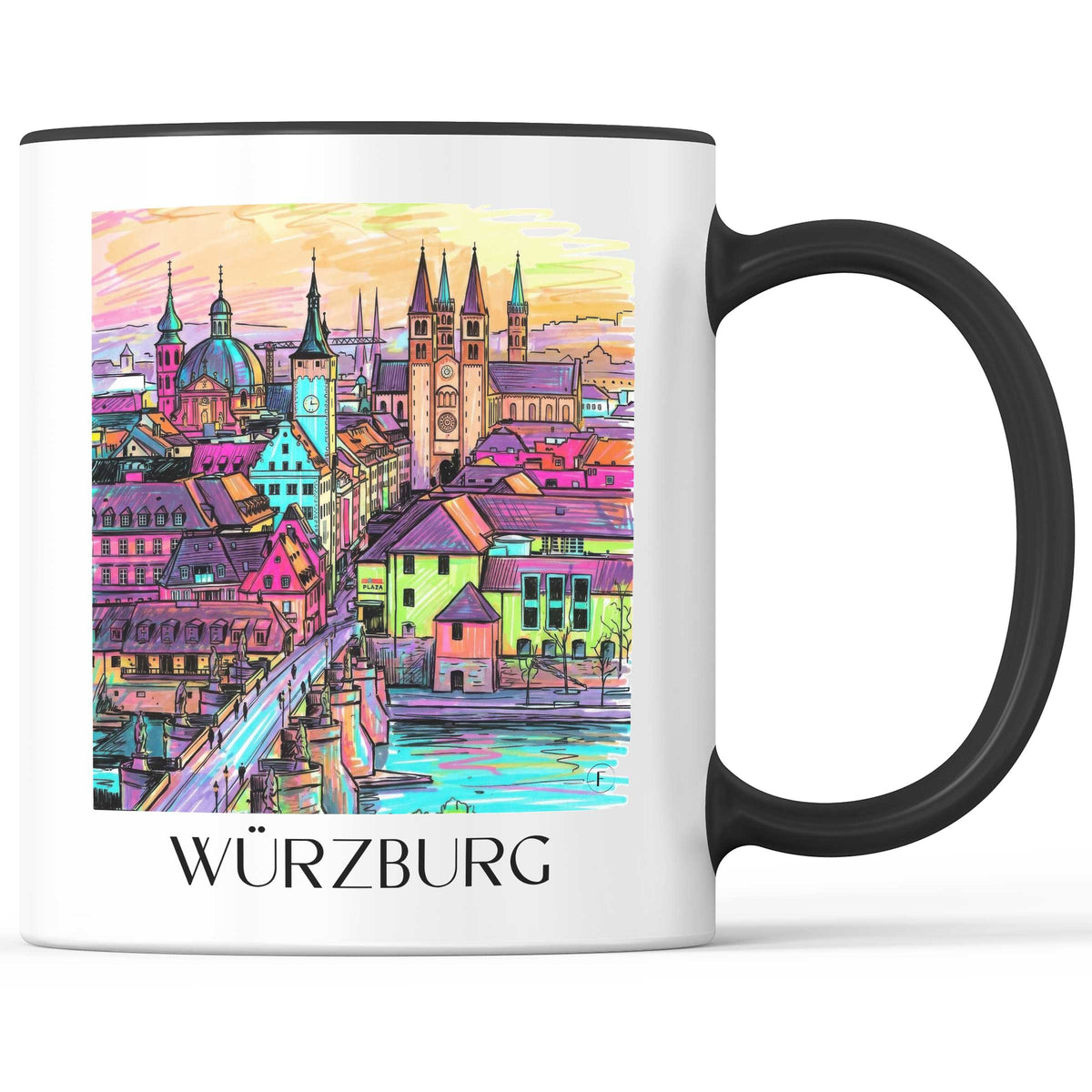 Würzburg Kaffeebecher - Franken - Deutschland Becher - Kaffeetasse im Tag Graffiti Stil - favplace