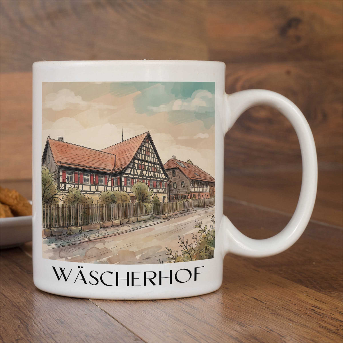 wäscherhof-schwäbische-alb-deutschland-kaffeebecher-aquarell