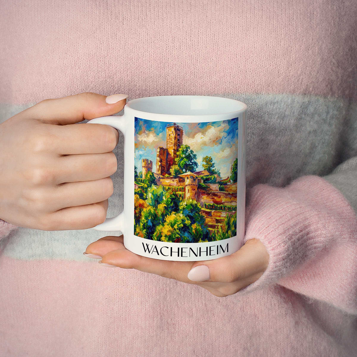wachenheim-pfälzer-weinstraße-deutschland-kaffeebecher-oil-painting-oelgemaelde