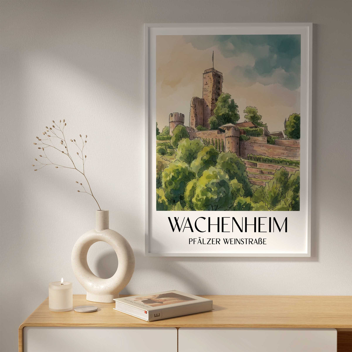 wachenheim-pfälzer-weinstraße-deutschland-poster-aquarell