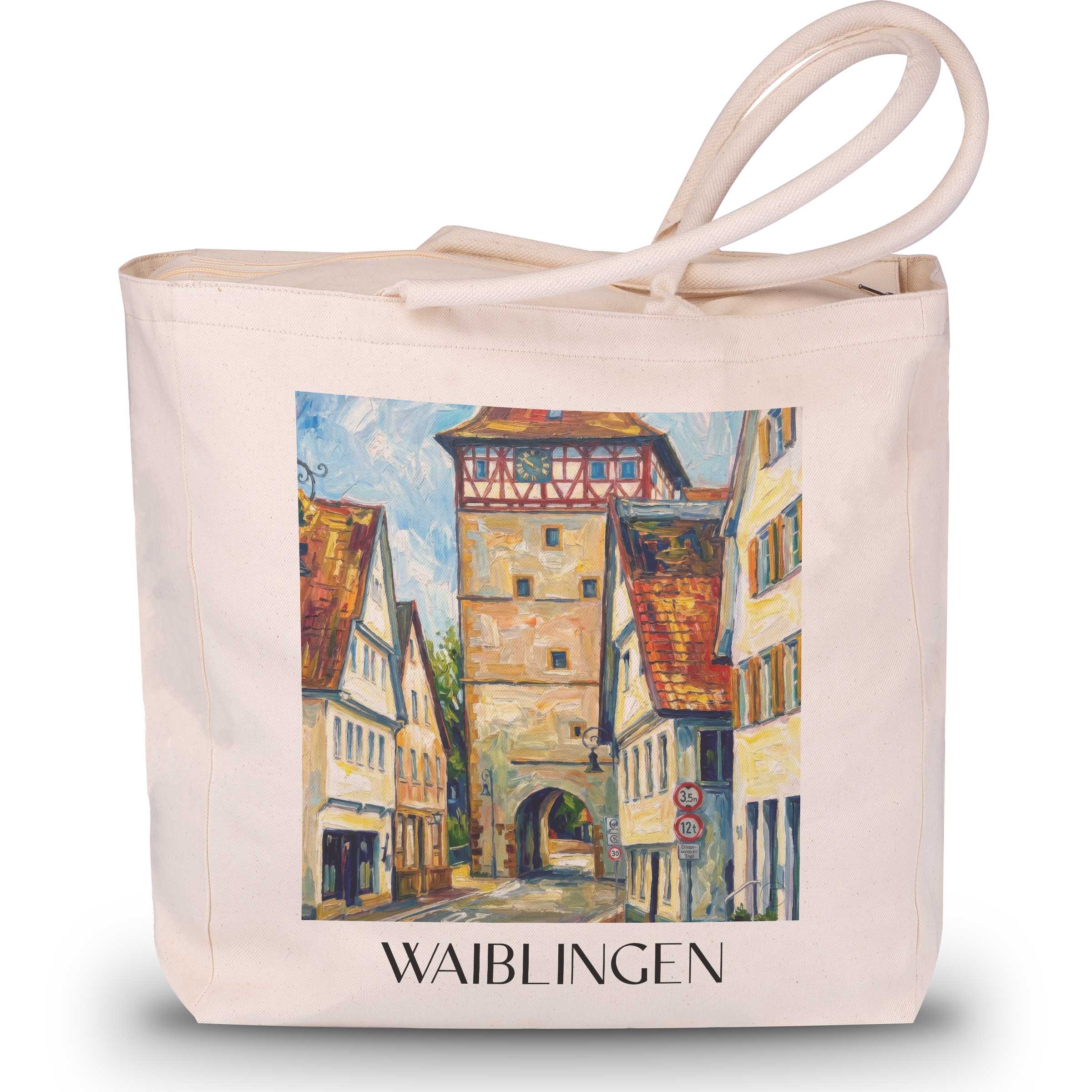 waiblingen-deutschland-einkaufstasche-oil-painting-oelgemaelde