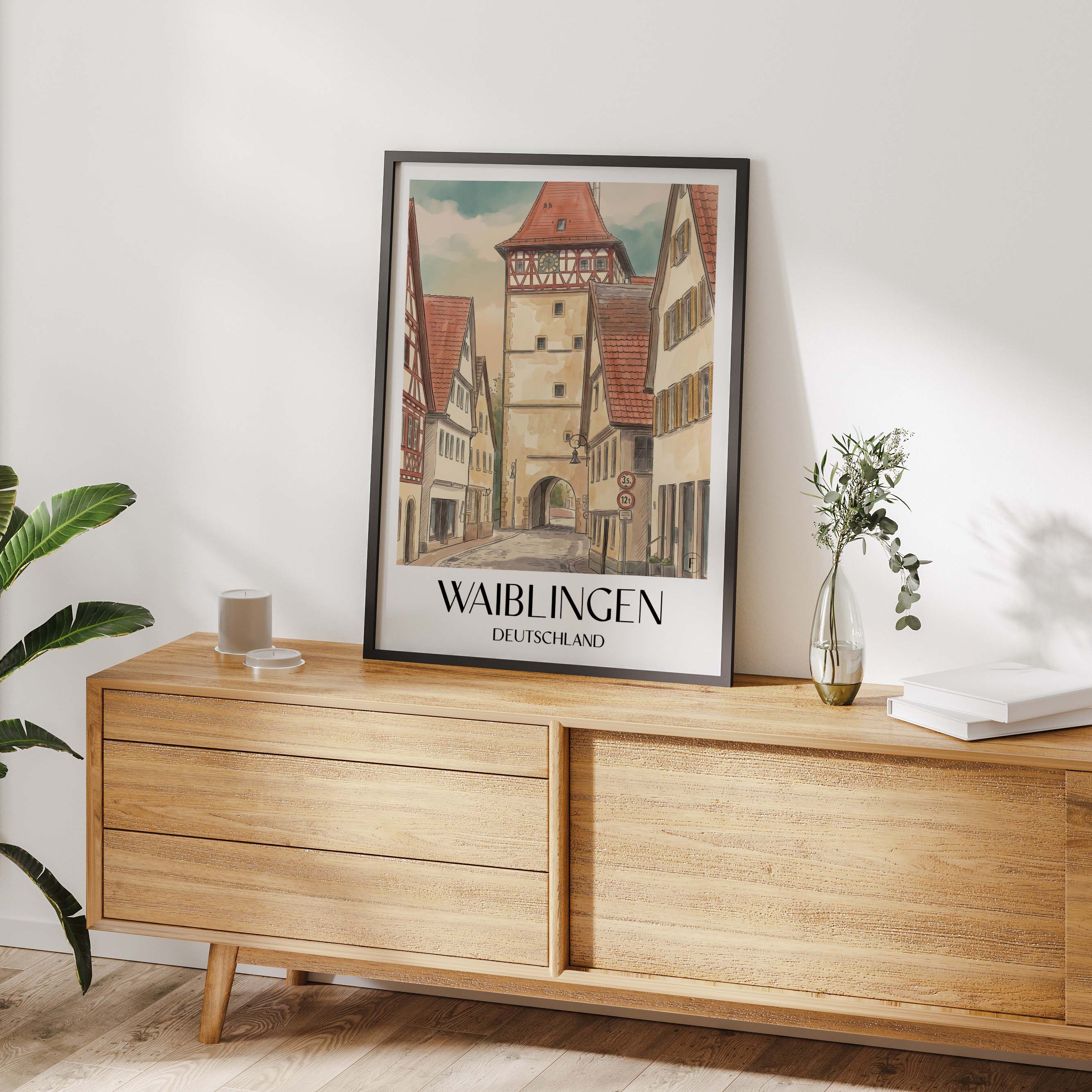 waiblingen-deutschland-poster-aquarell