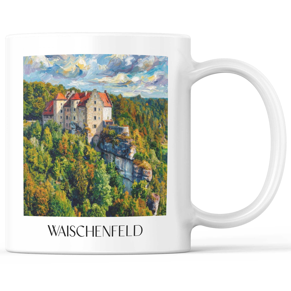 waischenfeld-fränkische-schweiz-deutschland-kaffeebecher-oil-painting-oelgemaelde